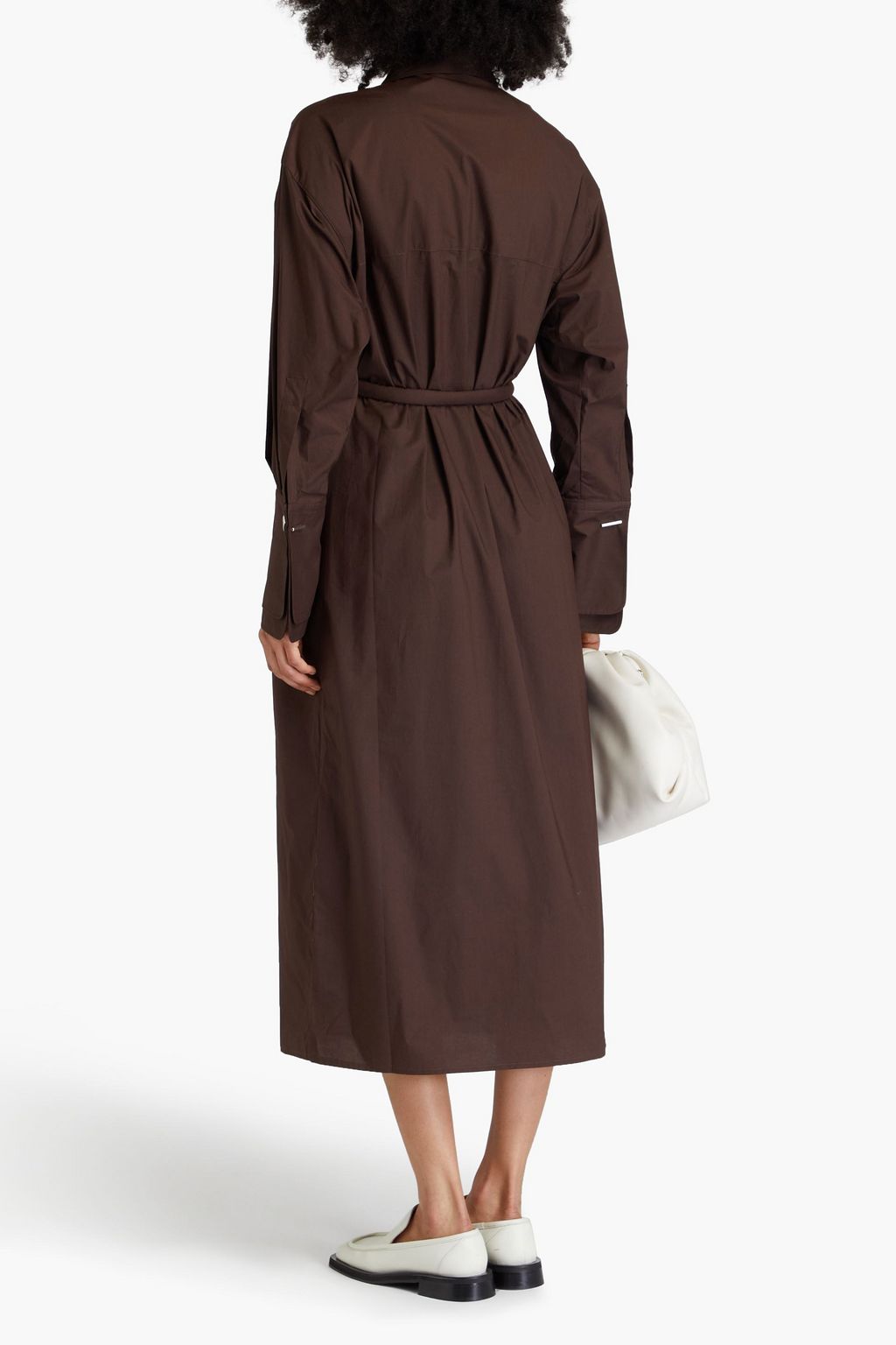 RÓHE Belted cotton-poplin midi shirt dress