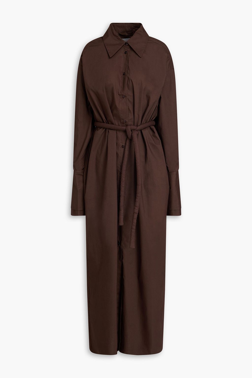 Belted poplin dress clearance