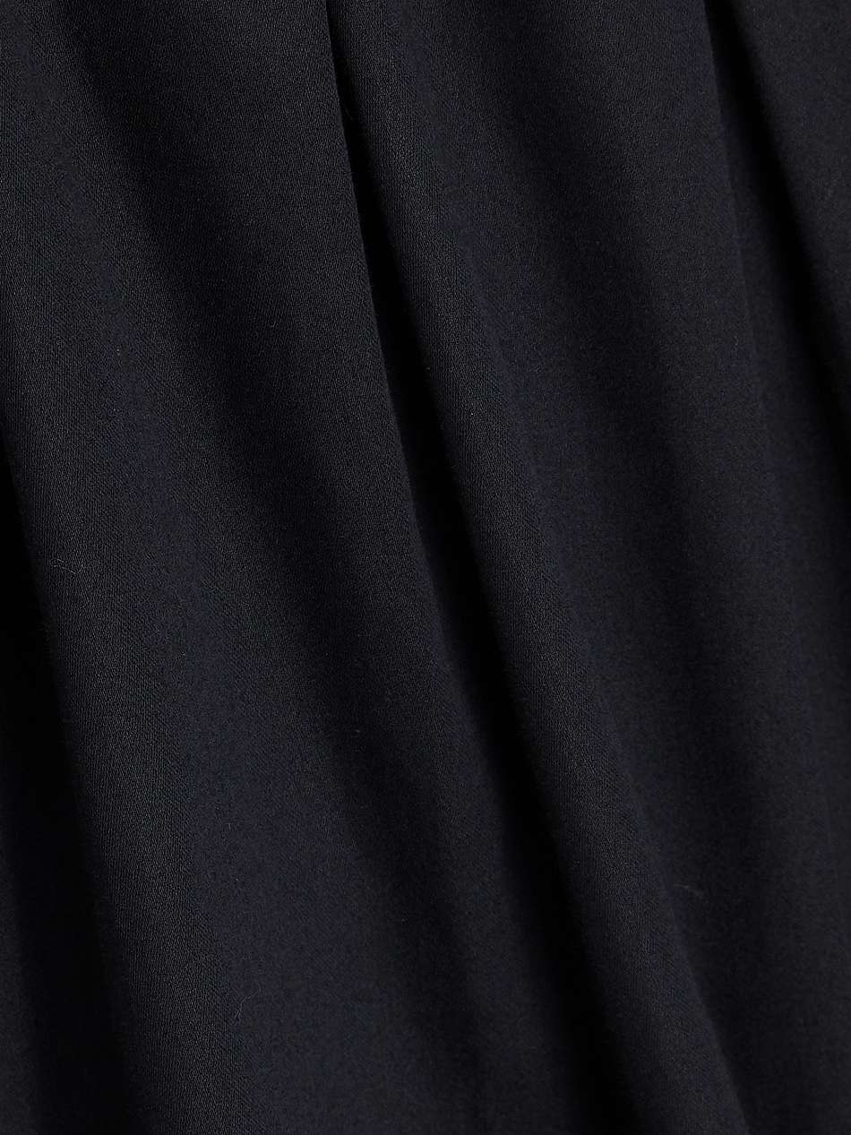 pleated cotton-poplin midi shirt dress