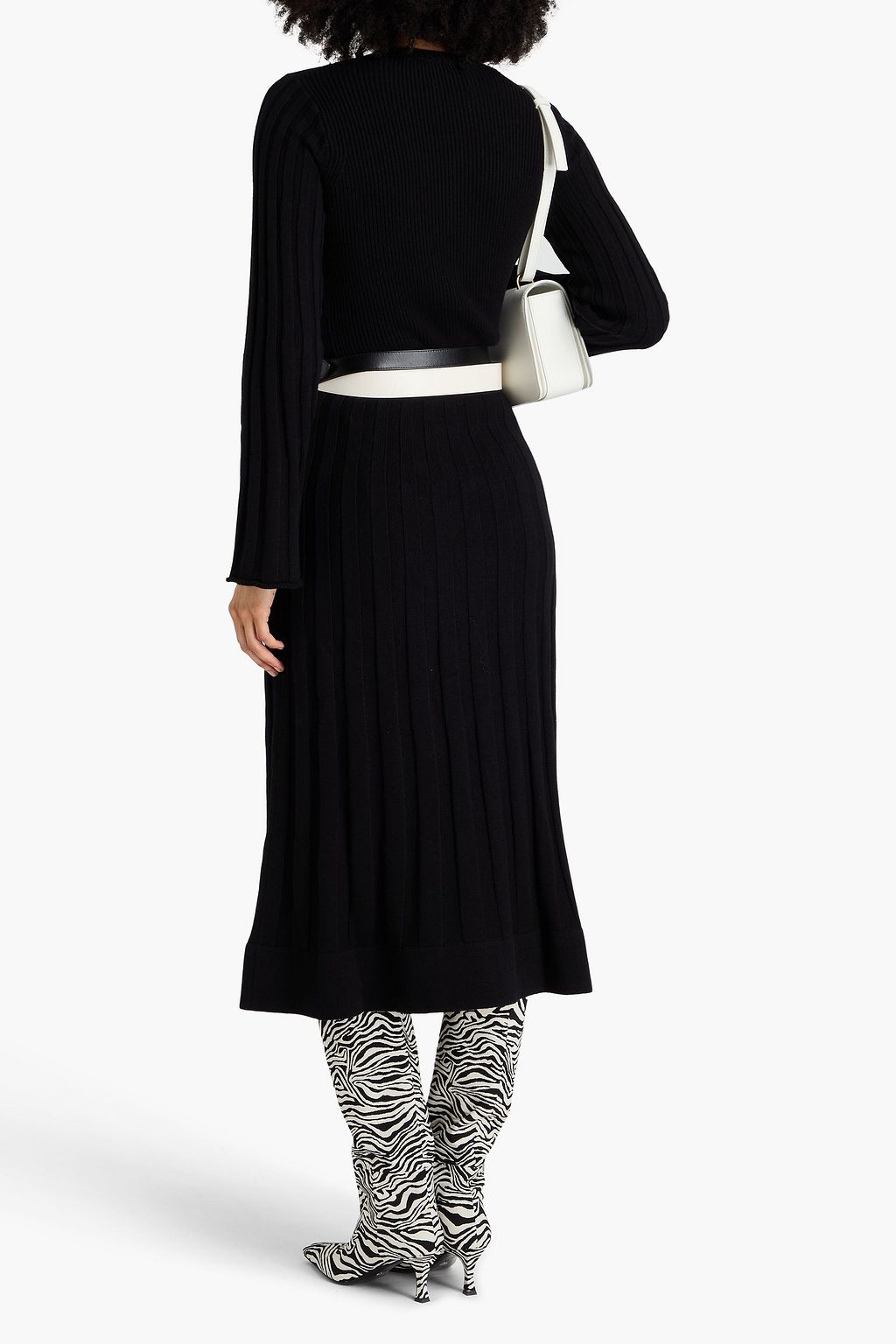 3.1 PHILLIP LIM Ribbed wool and cotton-blend midi skirt