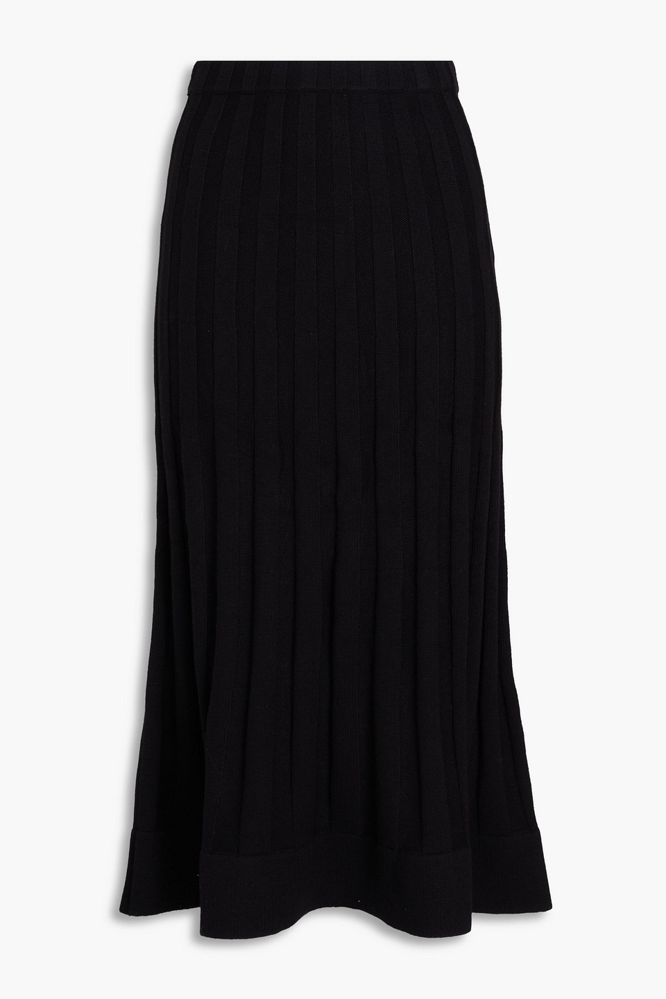 3.1 PHILLIP LIM RIBBED WOOL AND COTTON-BLEND MIDI SKIRT