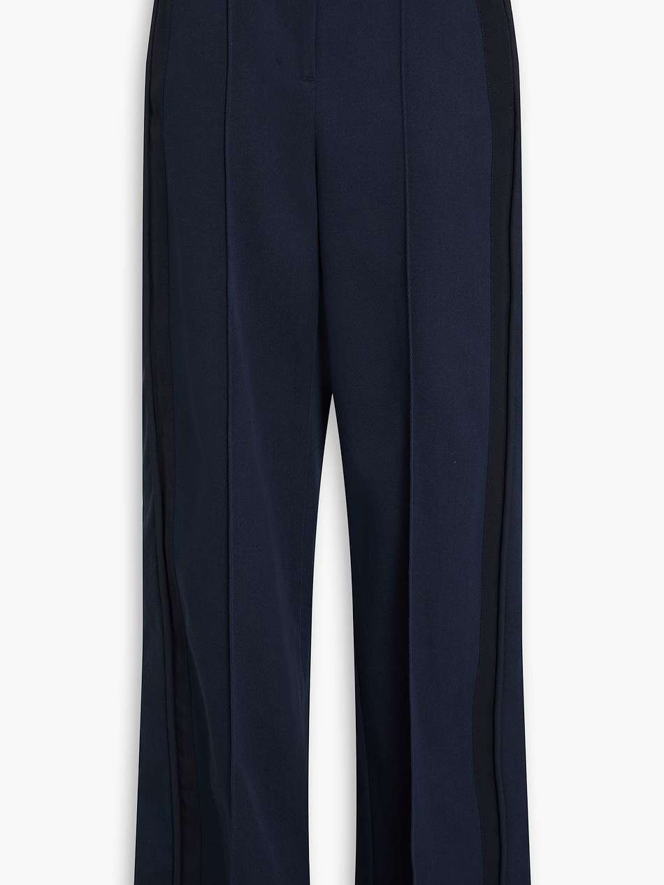 cotton-twill wide-leg pants