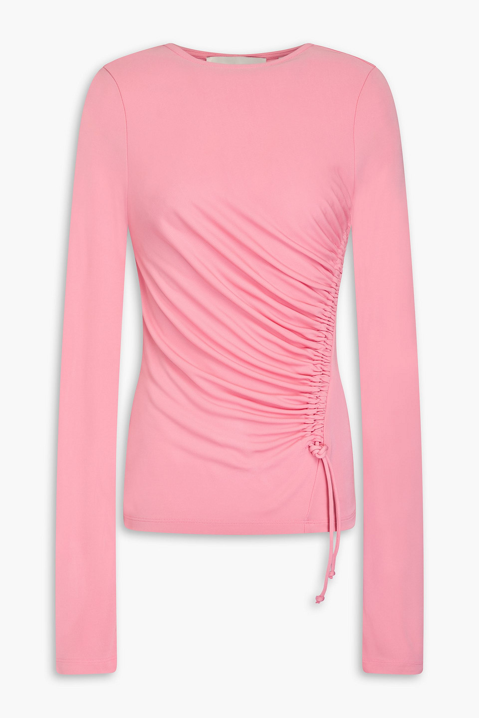 Rohe Ruched Jersey Top In Baby Pink