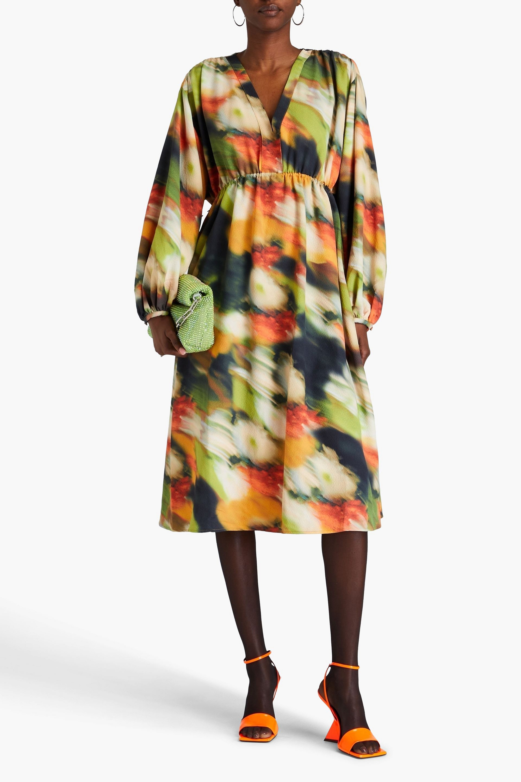 Stine Goya Veroma printed crepe midi dress