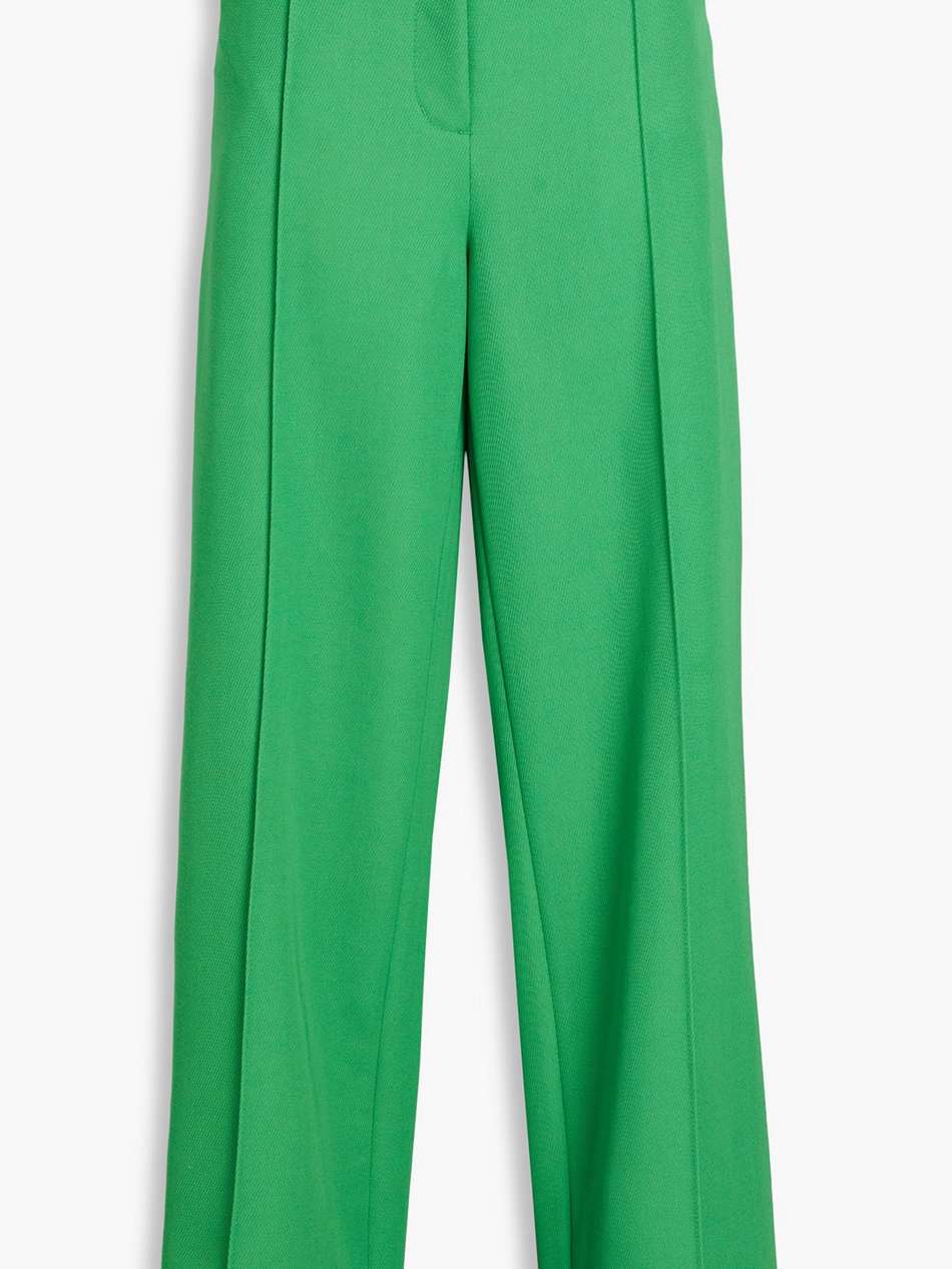 wool-twill wide-leg pants