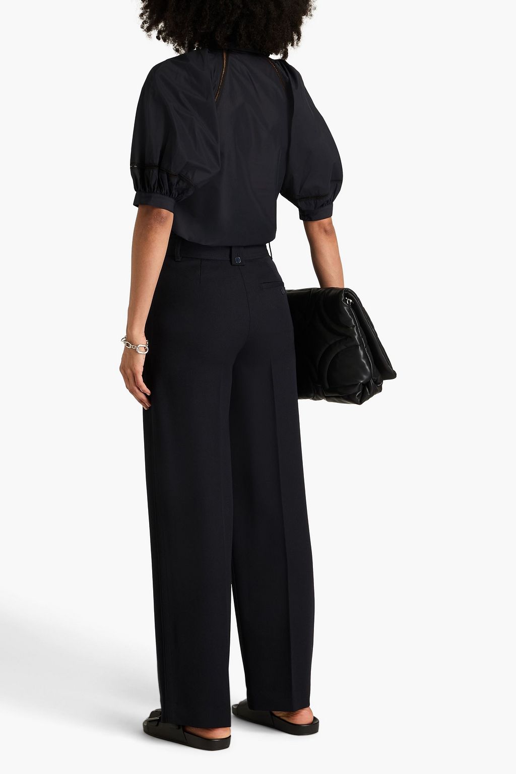 3.1 PHILLIP LIM بنطلون بأرجل واسعة من مزيج الصوف والتويل