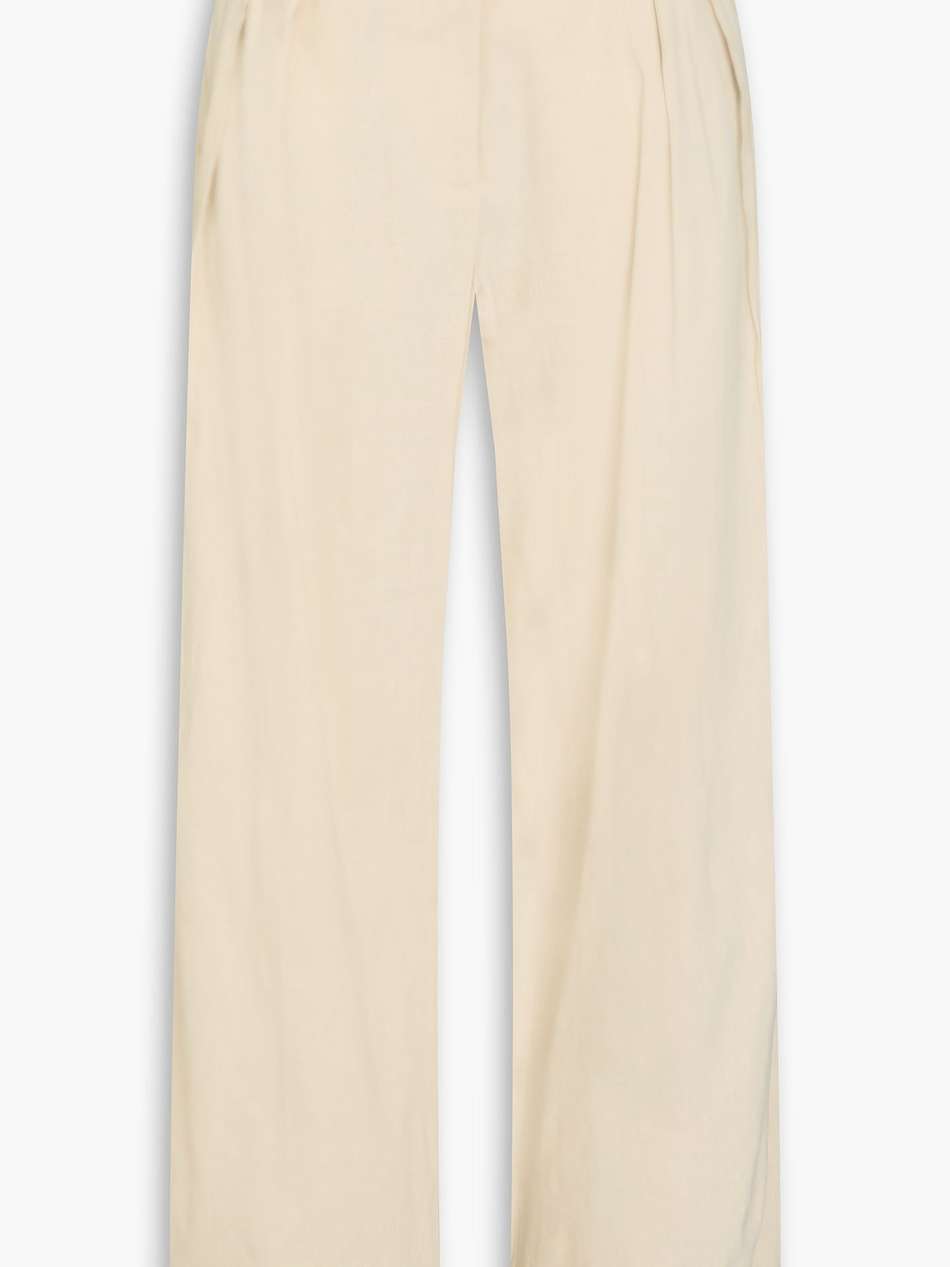 linen-blend wide-leg pants