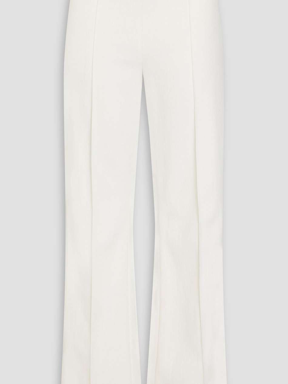 cotton-twill flared pants