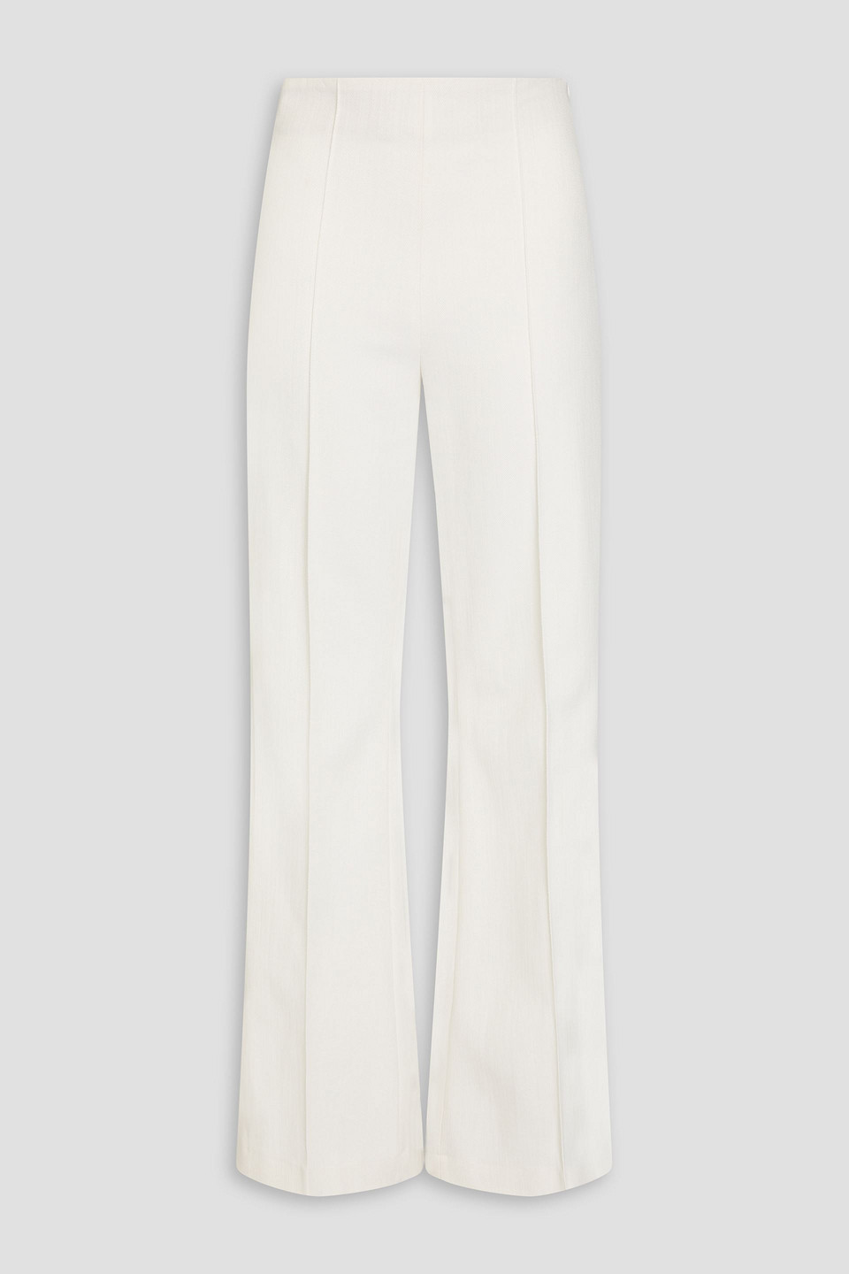 Rohe Cotton-twill Flared Pants In Off-white