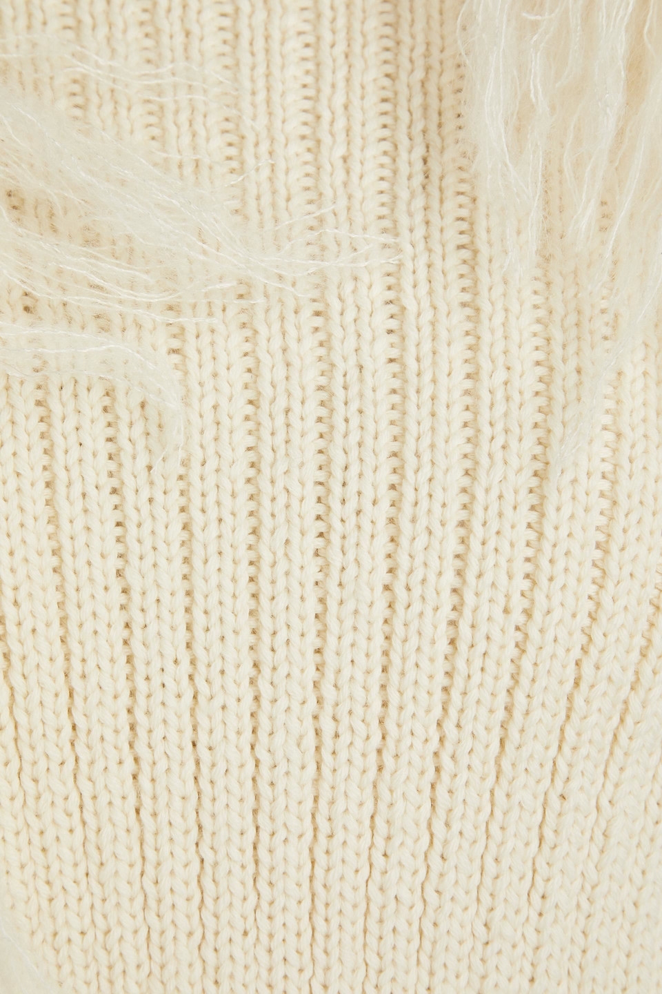 CORDOVA PLOMA CROPPED FRAYED MERINO WOOL TURTLENECK SWEATER
