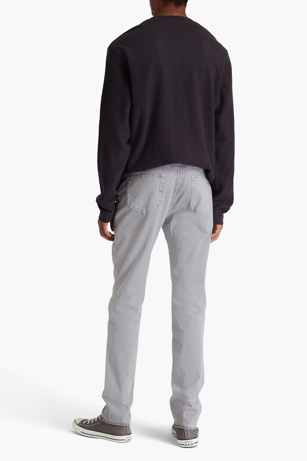JAMES PERSE Waffle-knit cotton and cashmere-blend Henley T-shirt