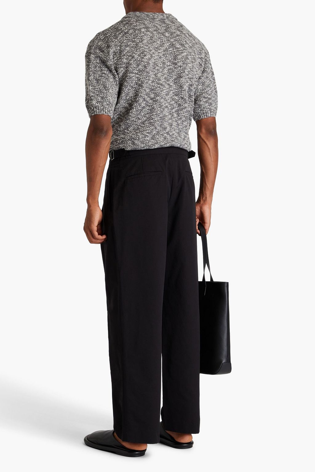LE 17 SEPTEMBRE Pleated cotton-blend faille pants