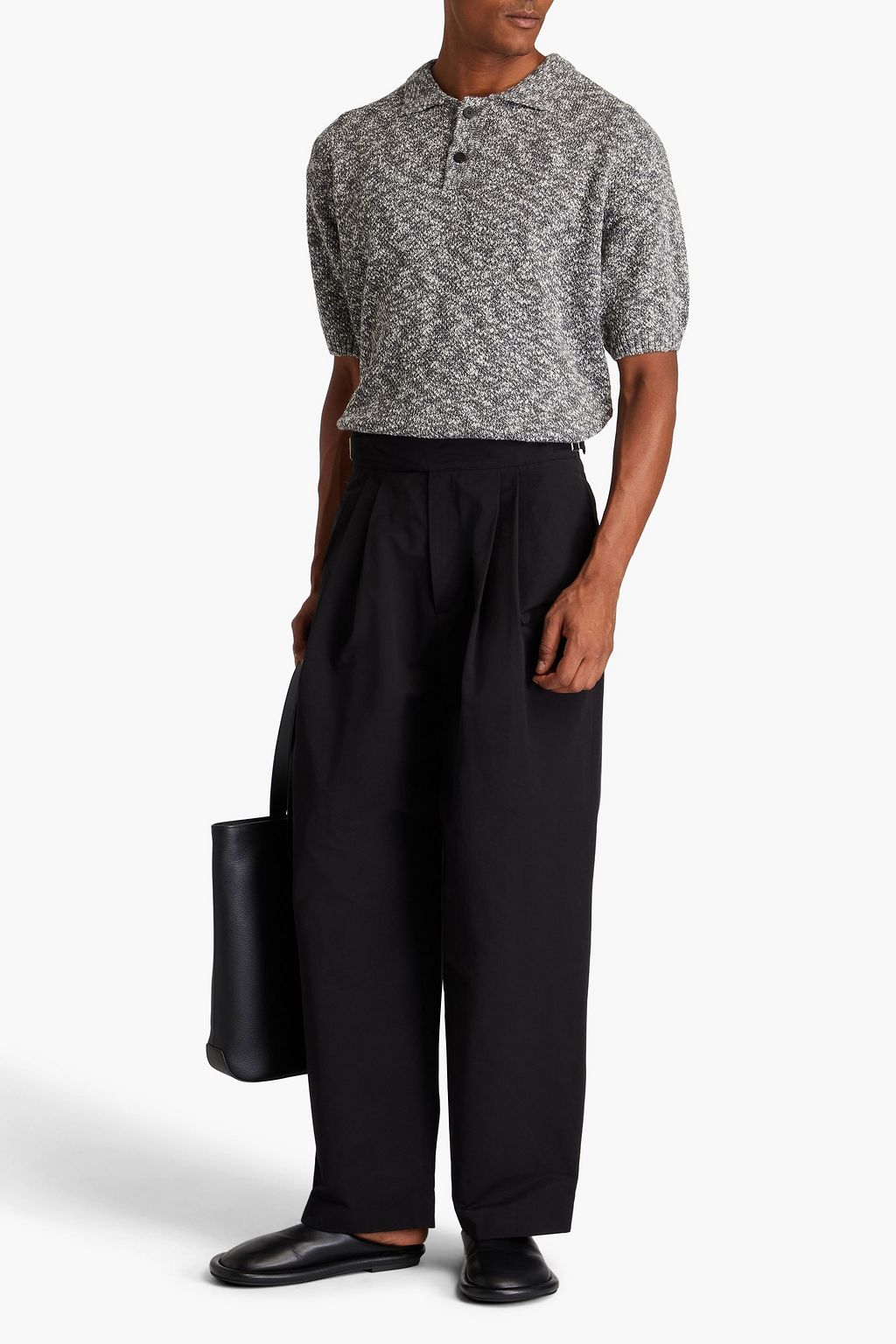 LE 17 SEPTEMBRE Pleated cotton-blend faille pants