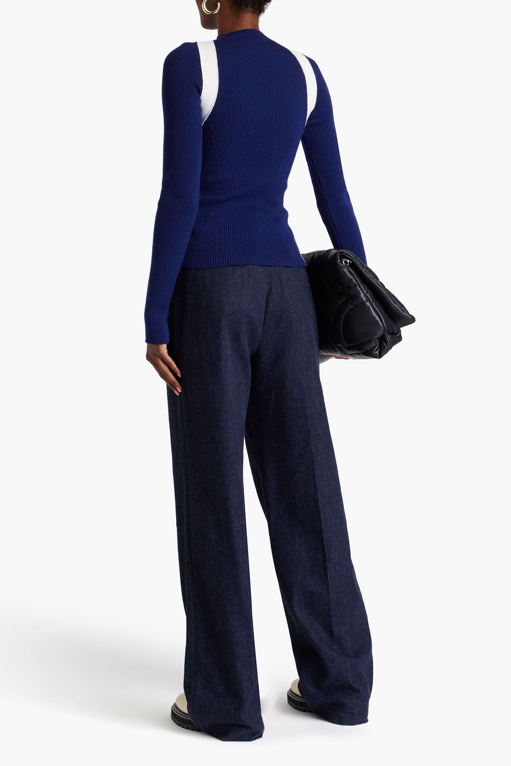 CORDOVA Pista two-tone ribbed merino wool sweater