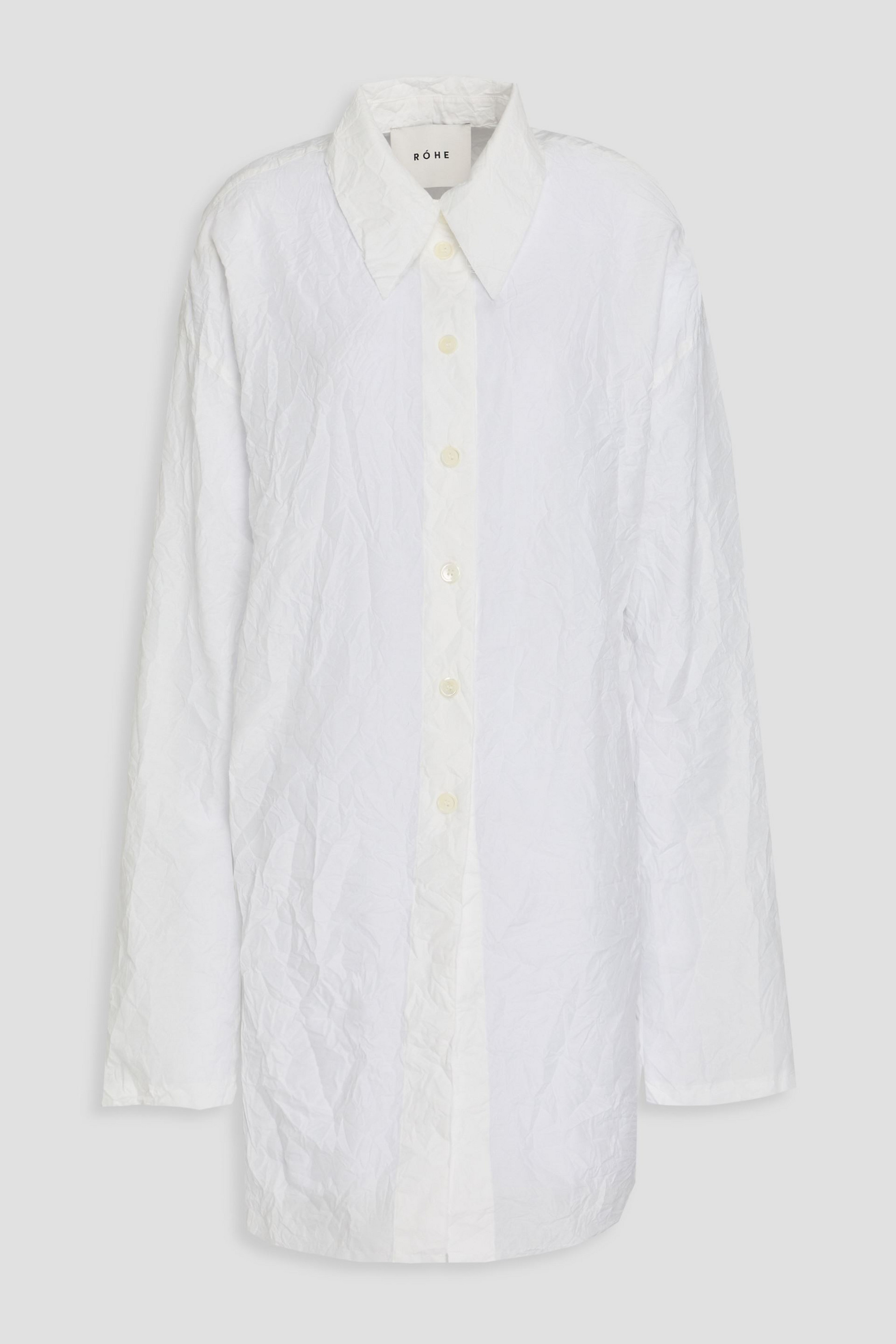 Róhe Frayed crinkled poplin shirt thumbnail