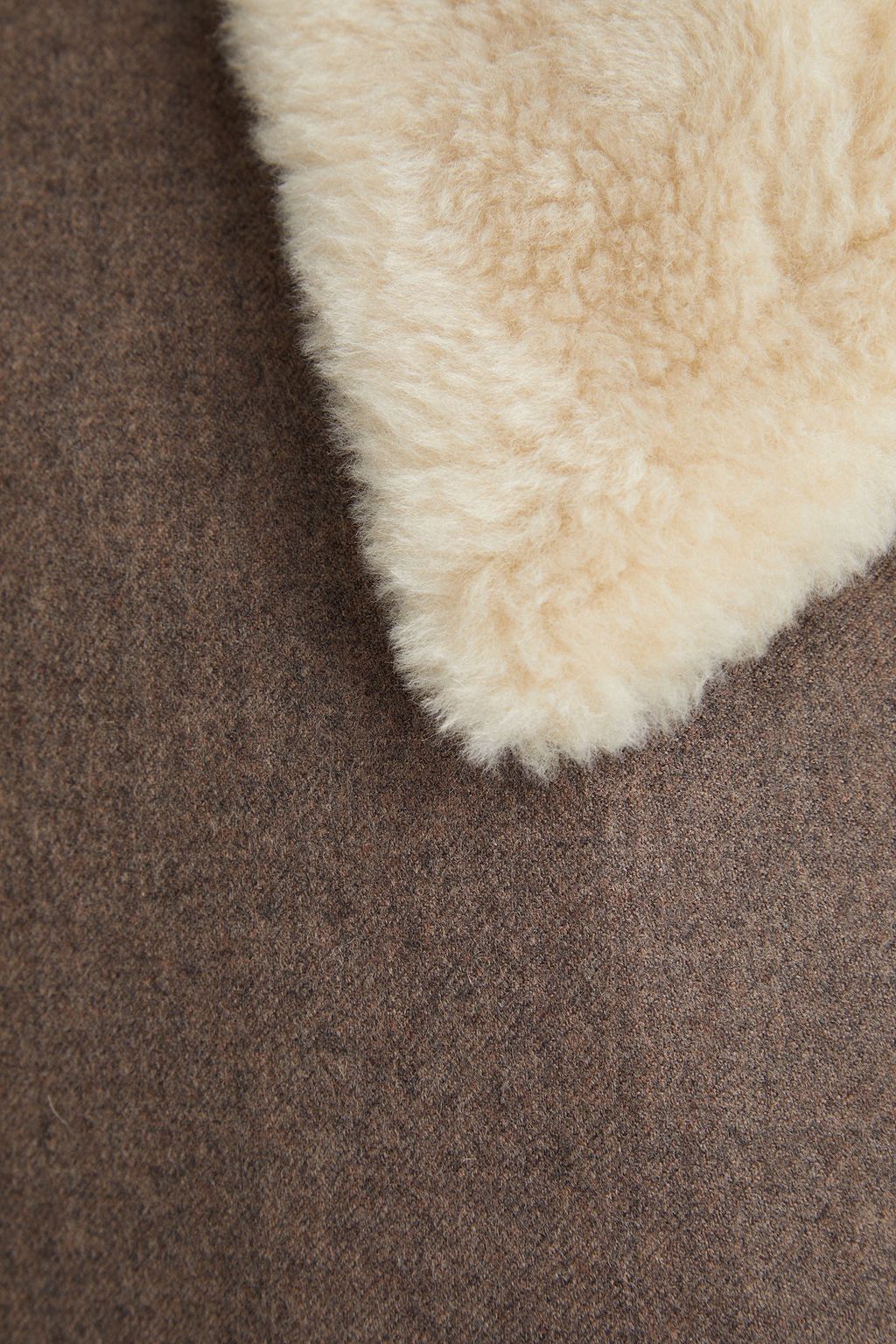 LE 17 SEPTEMBRE Faux shearling-trimmed wool-twill bomber jacket
