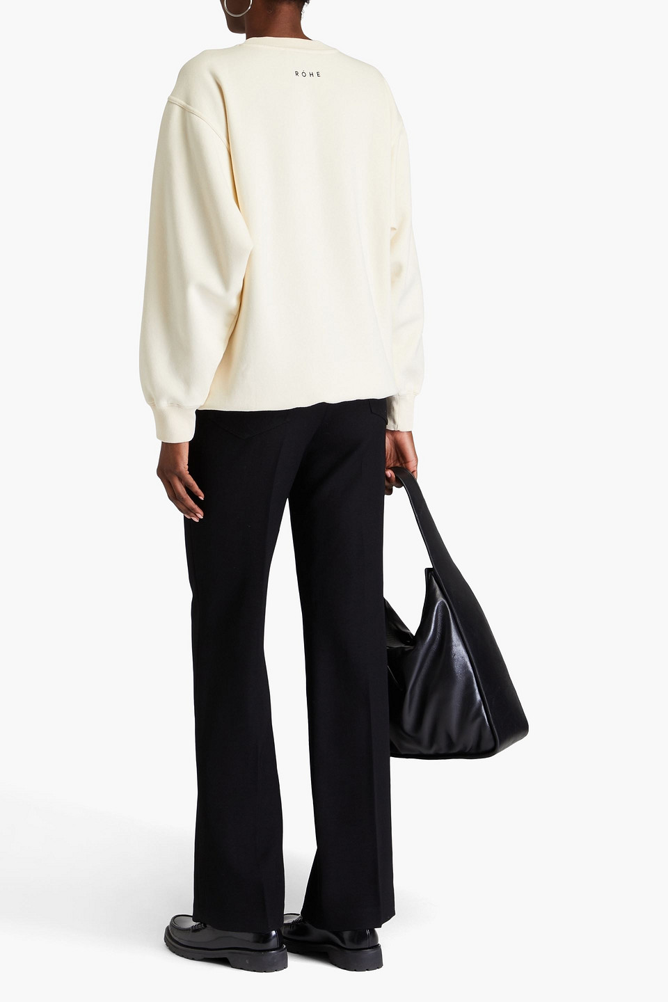 Shop Rohe Cotton-blend Fleece Sweatshirt In Cream