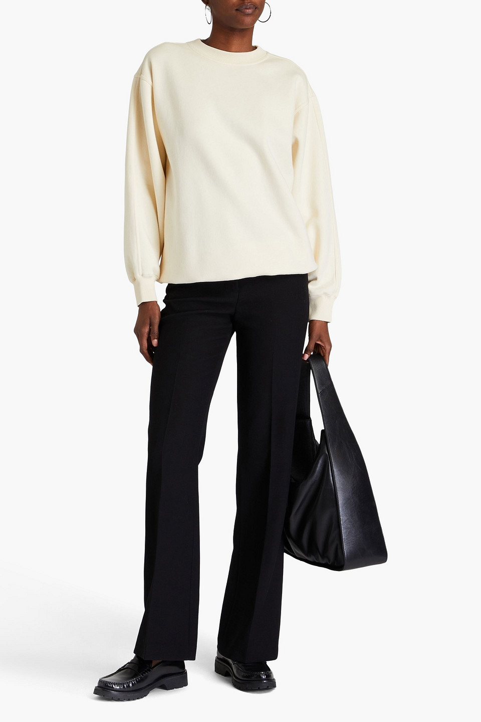 Shop Rohe Cotton-blend Fleece Sweatshirt In Cream