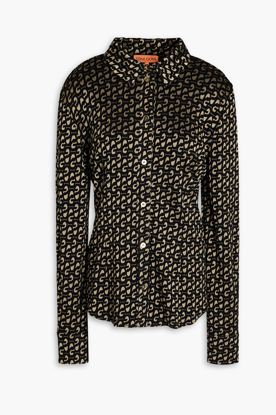 Stine Goya Minus Hemd Aus Stretch-jacquard In Schwarz