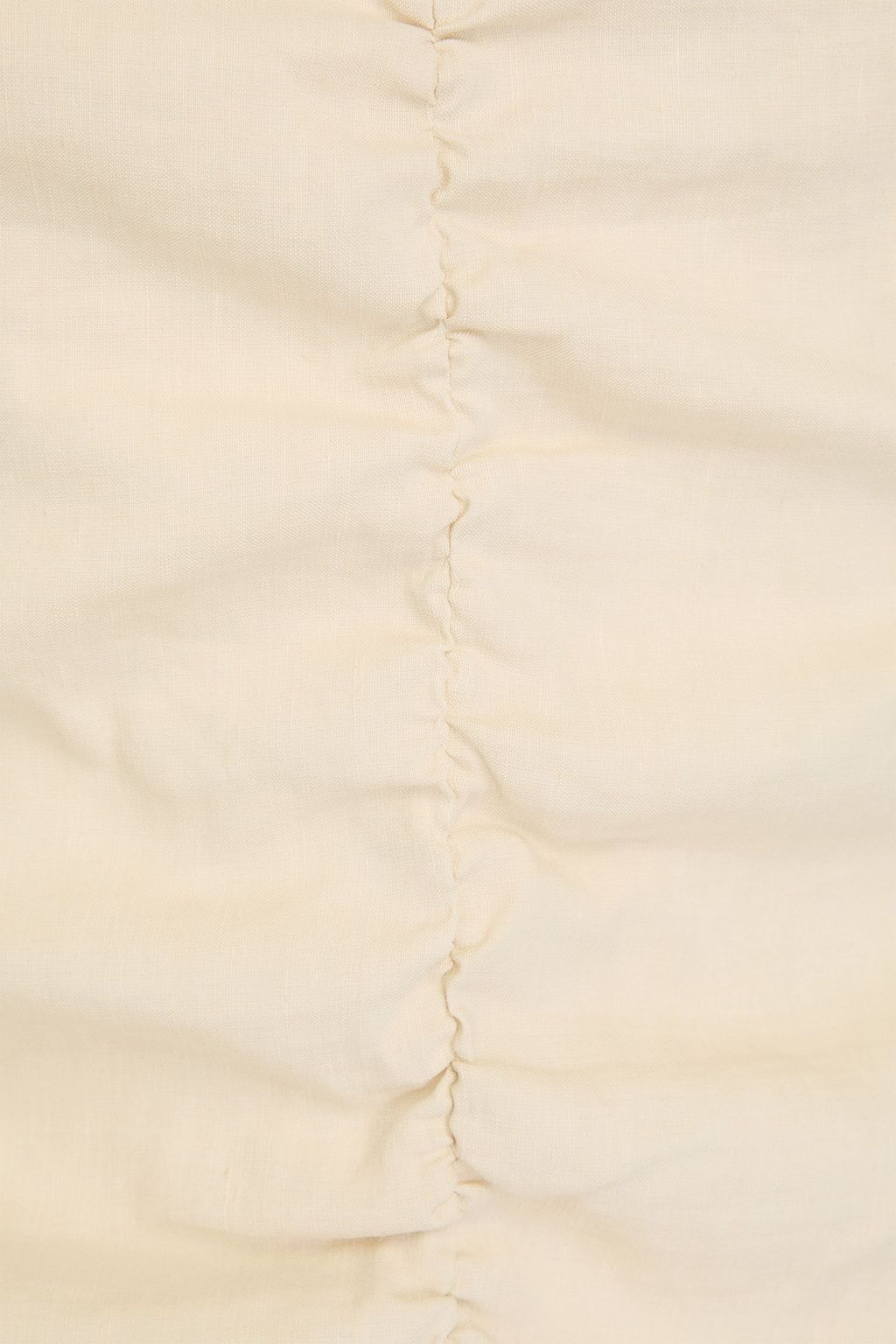 RÓHE Ruched linen-blend blouse