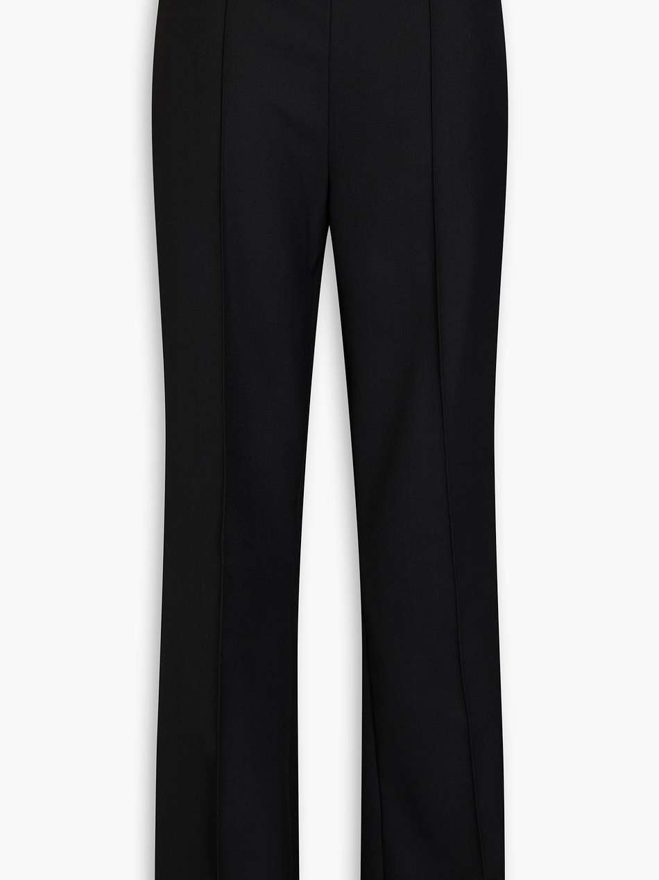 cutout wool-crepe flared pants