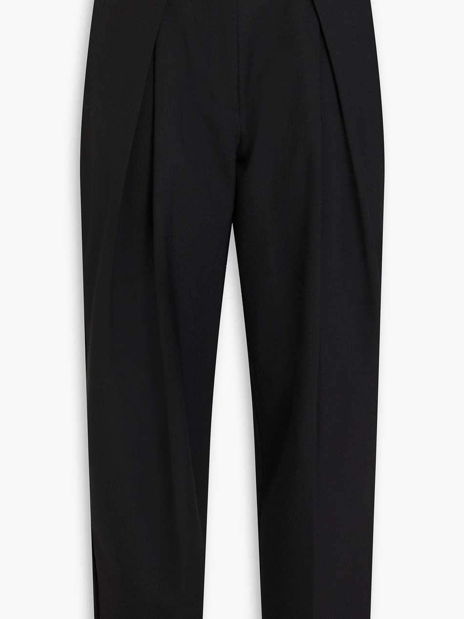 cropped flannel tapered pants