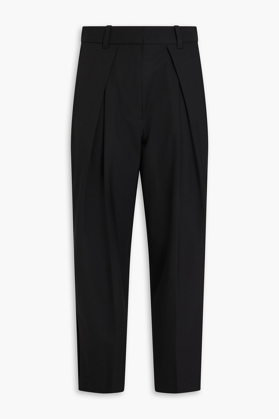 3.1 Phillip Lim Cropped Flannel Tapered Pants In Black
