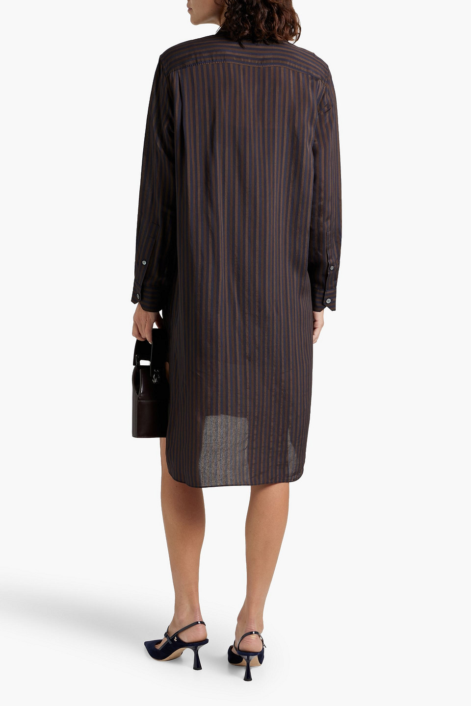 Theory Silk-blend In Dark Brown