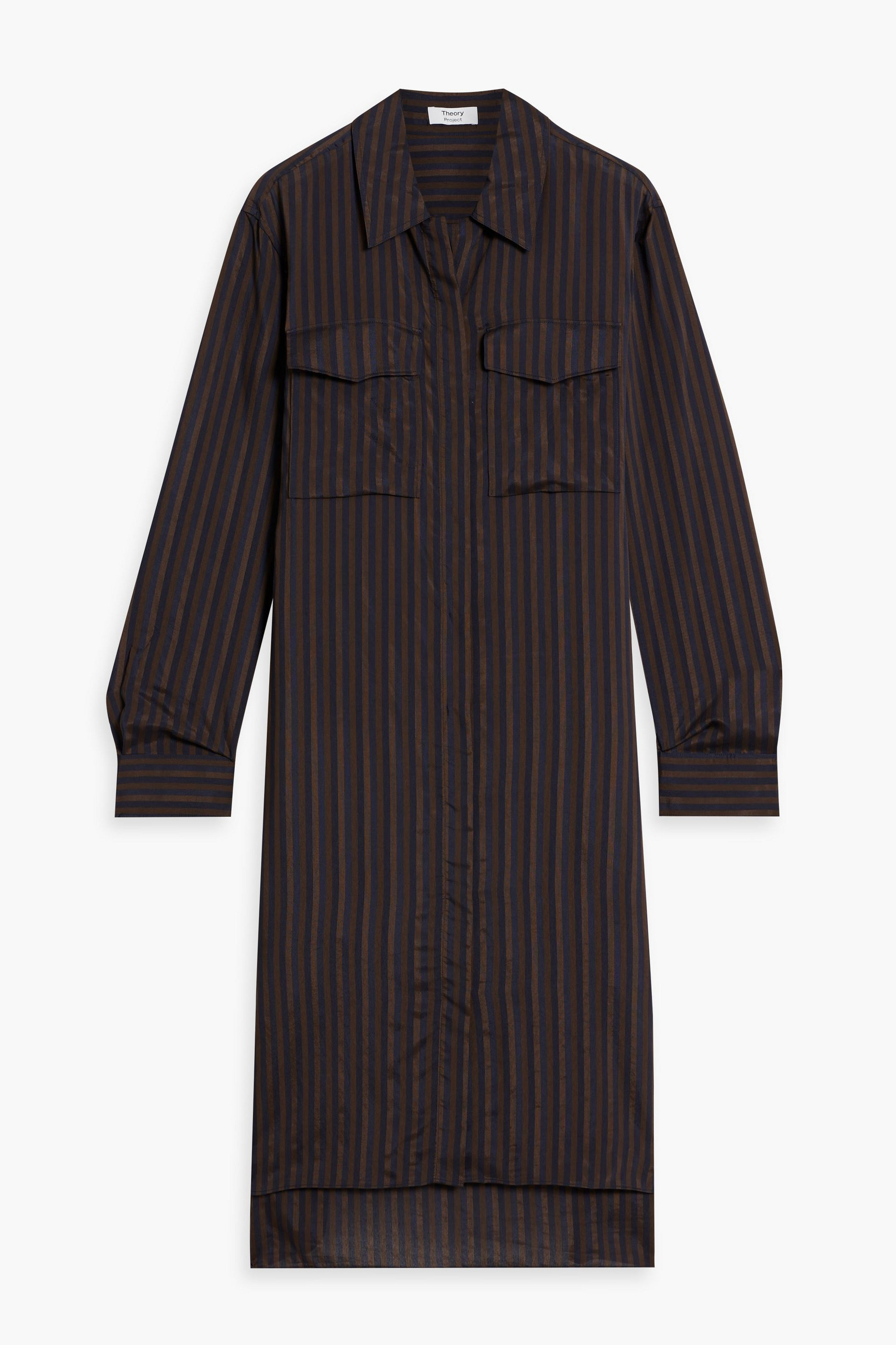 THEORY PROJECT Striped woven shirt dress thumbnail
