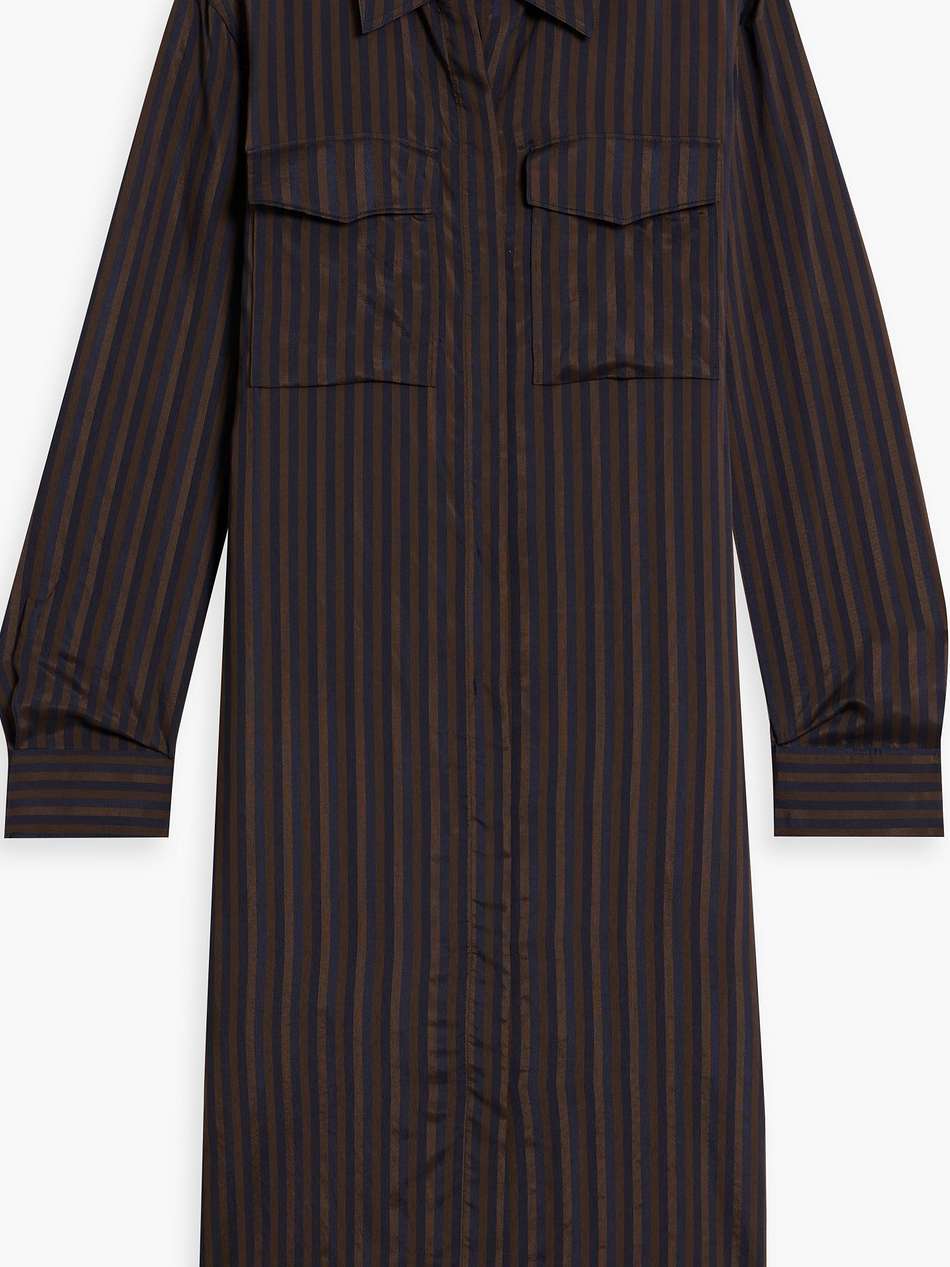 striped woven shirt dress