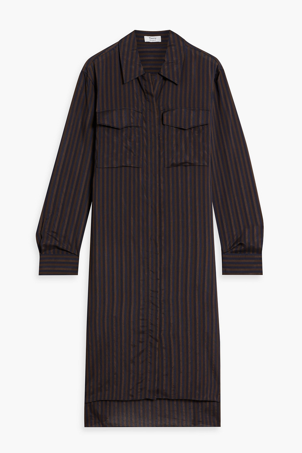 Theory Silk-blend In Dark Brown