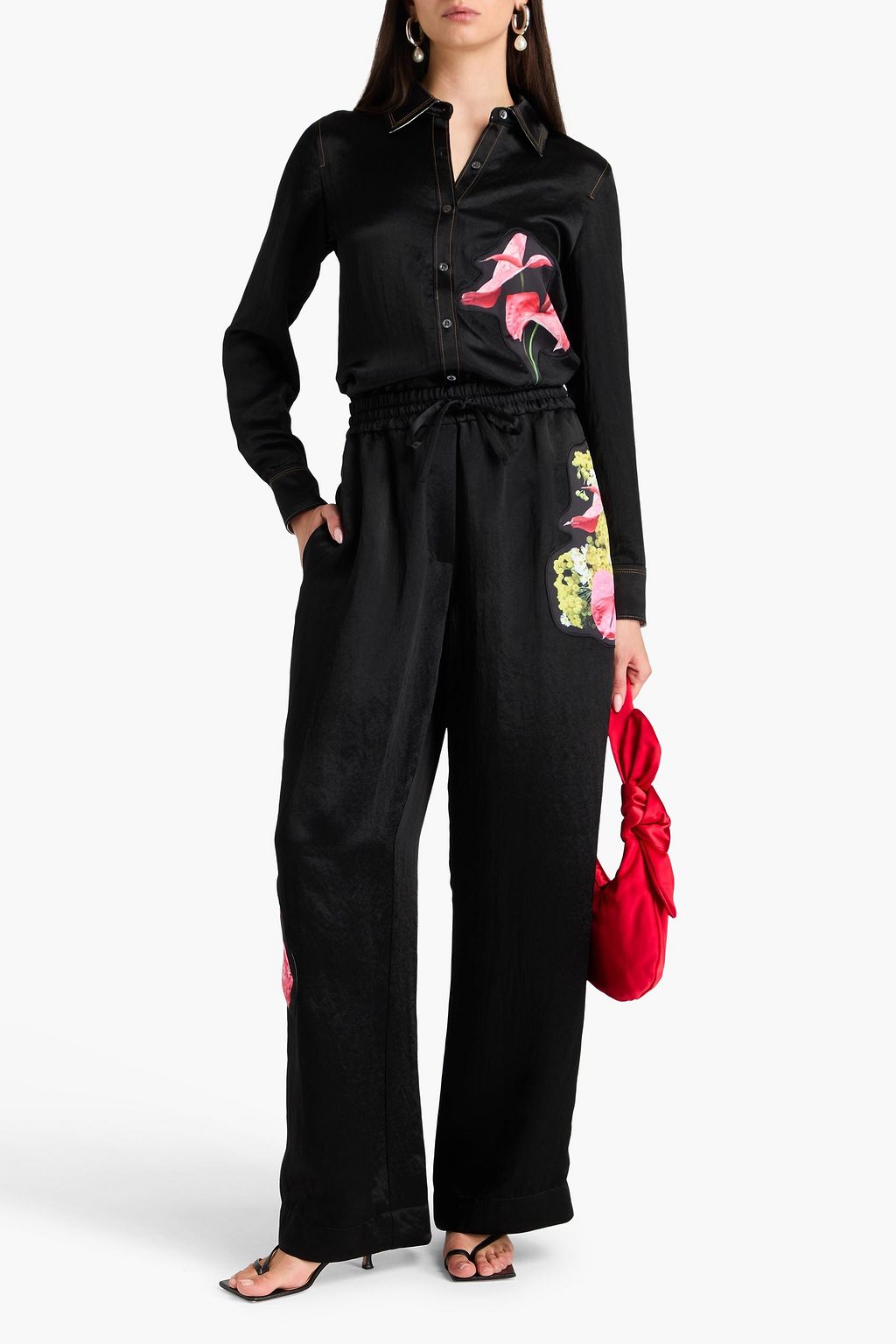 3.1 PHILLIP LIM Appliquéd satin shirt