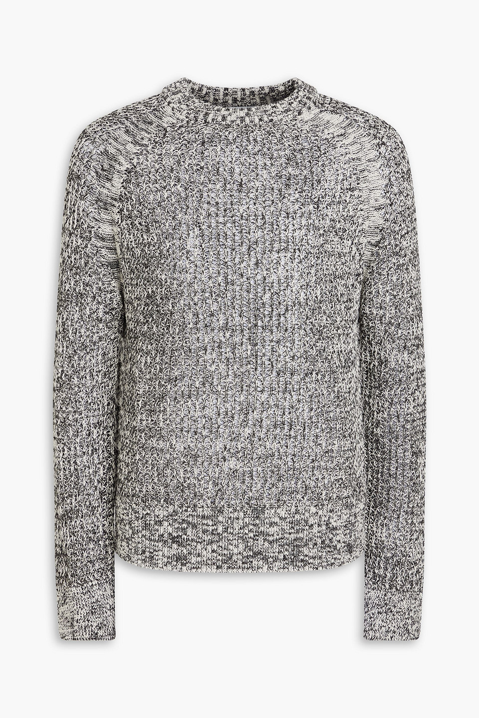 Le 17 Septembre Marled Cotton-blend Sweater In Charcoal