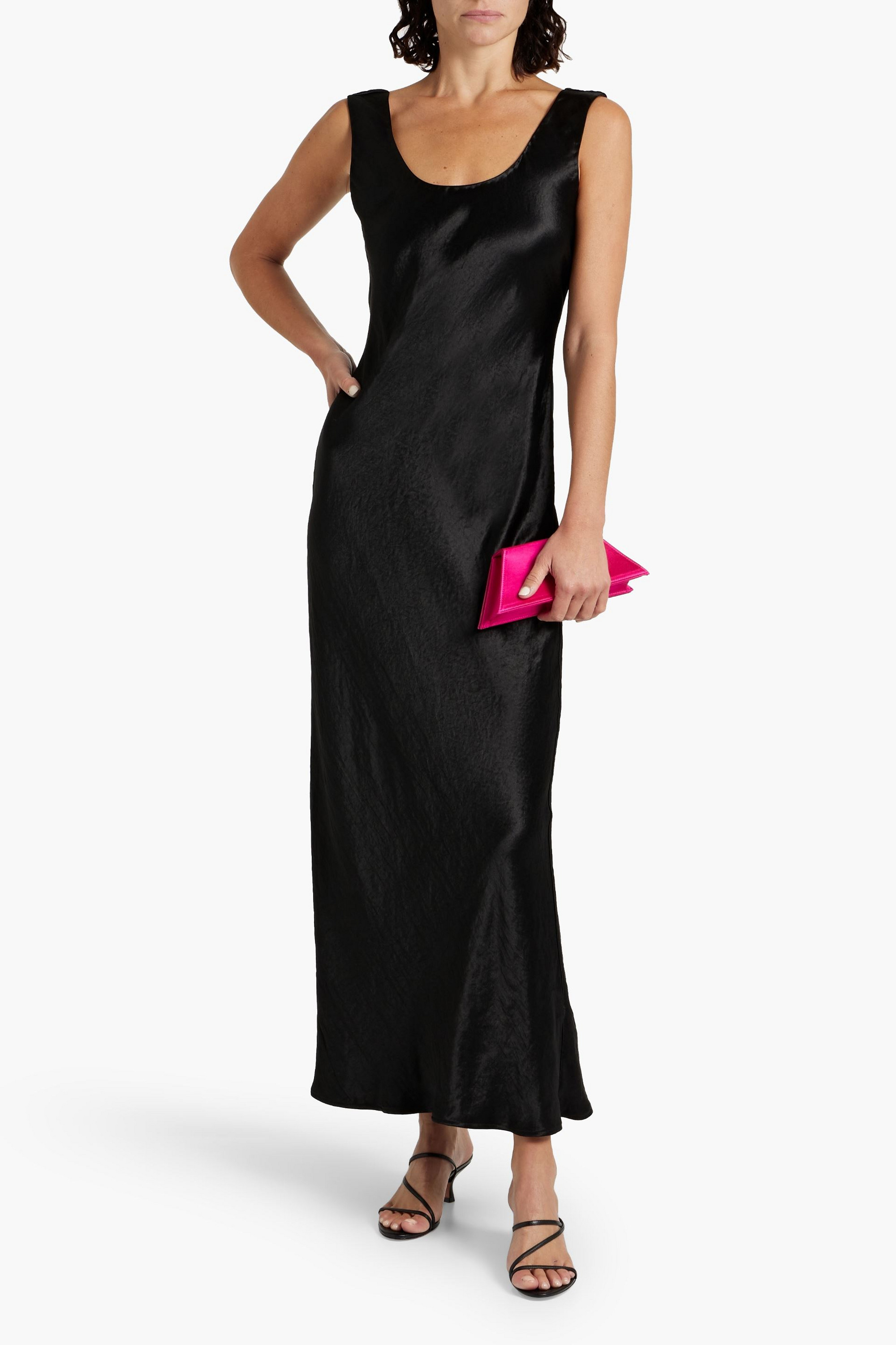 Theory Draped satin maxi dress