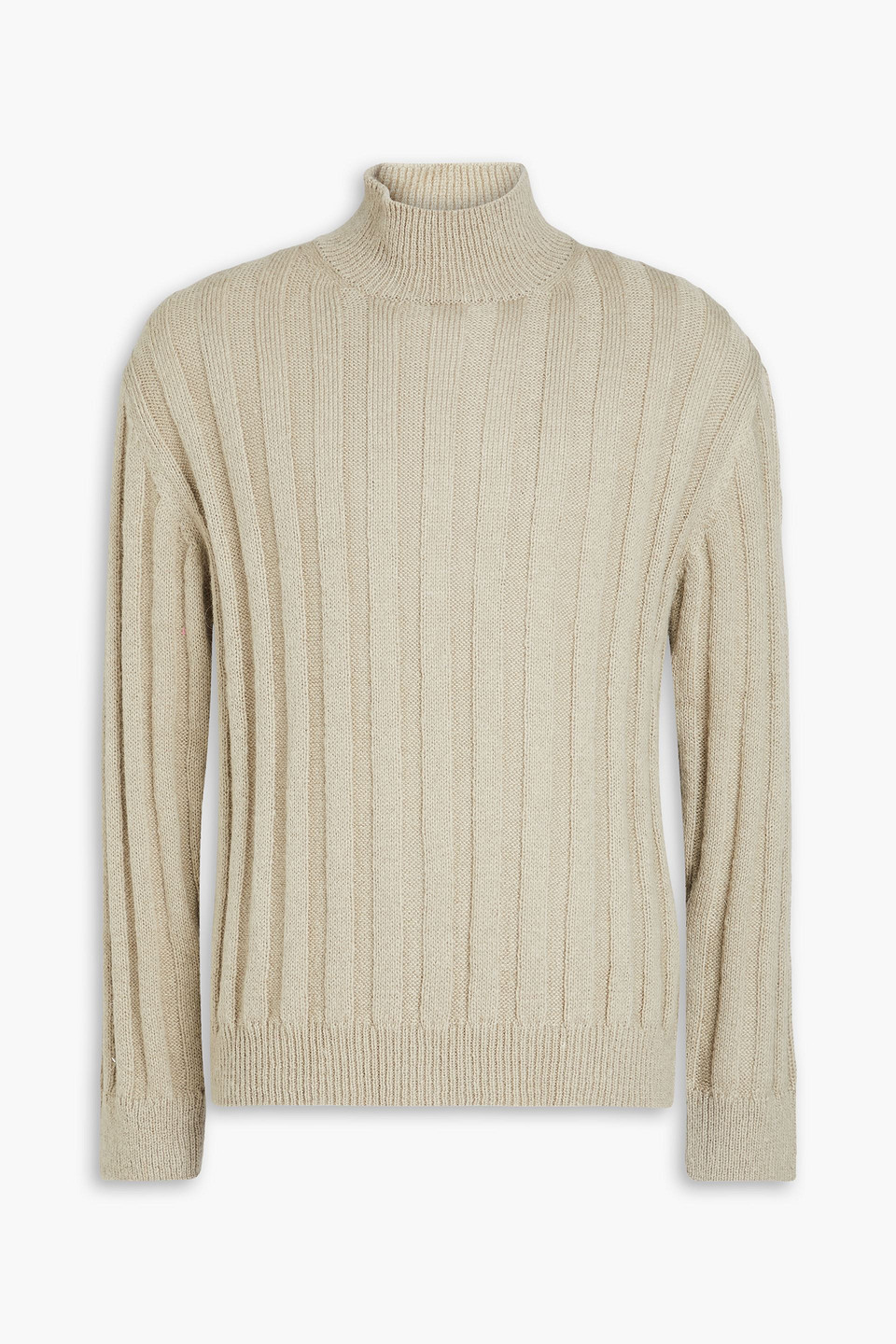 Le 17 Septembre Ribbed-knit Turtleneck Jumper In Neutral