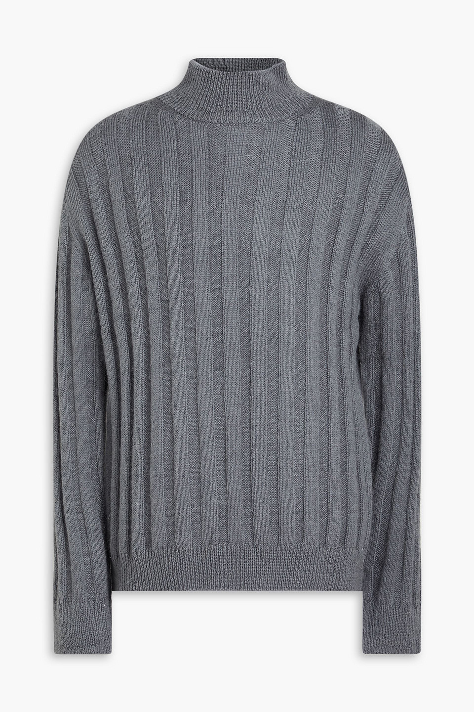 Le 17 Septembre Ribbed-knit Turtleneck Jumper In Slate Blue