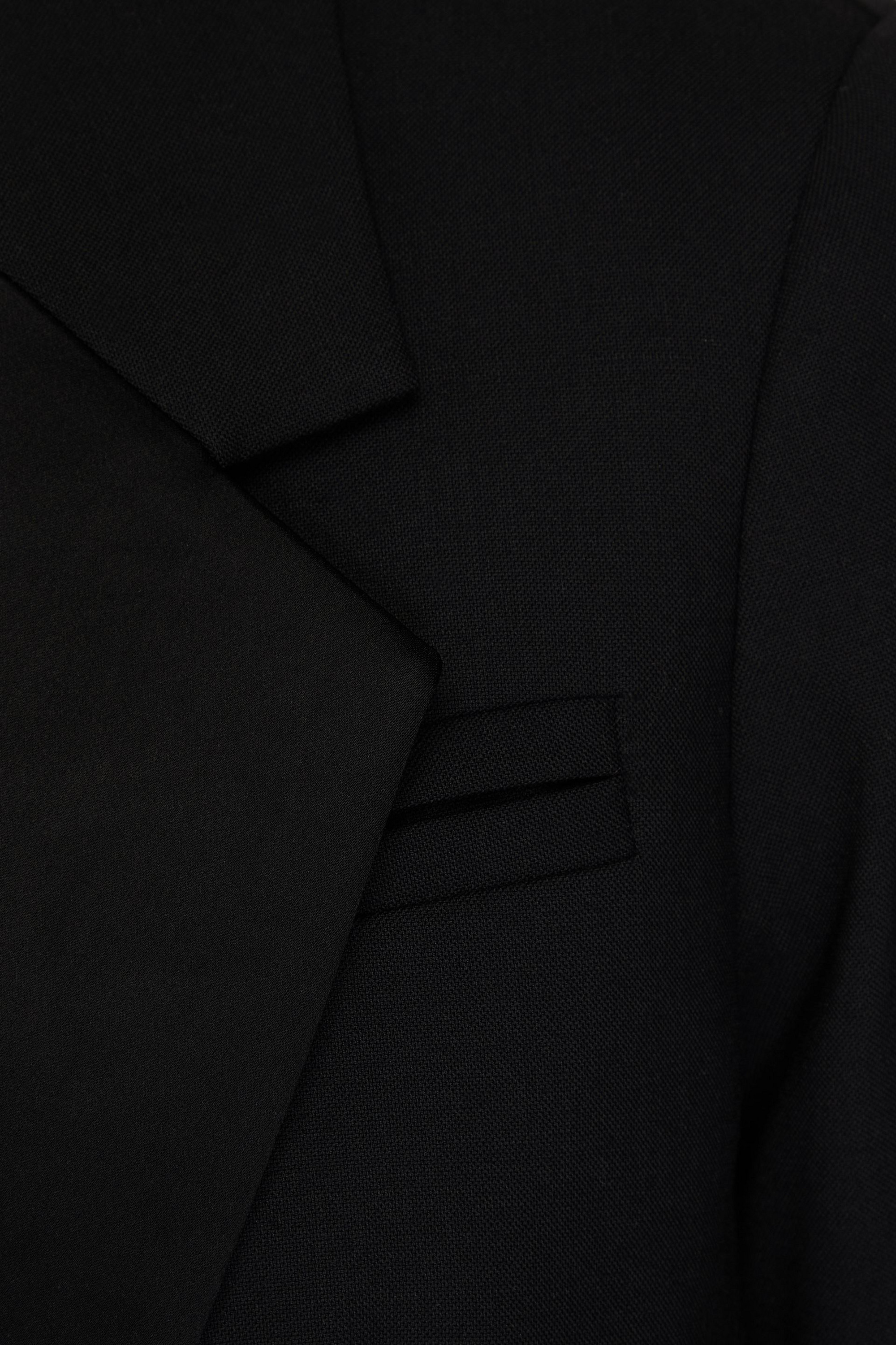 3.1 Phillip Lim Cropped double-breasted satin-paneled crepe blazer