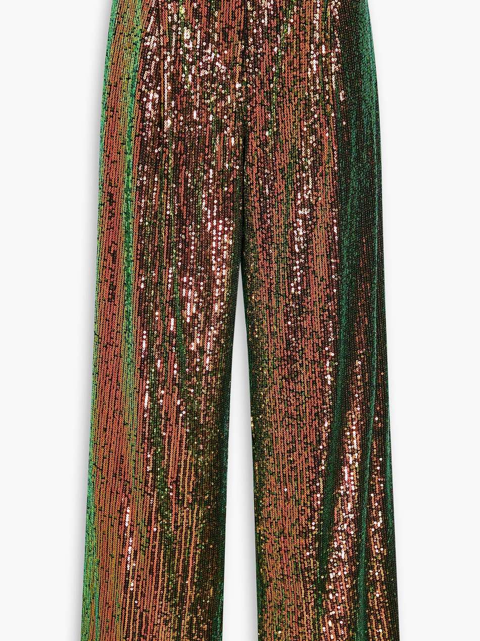 jesabelle sequined mesh wide-leg pants
