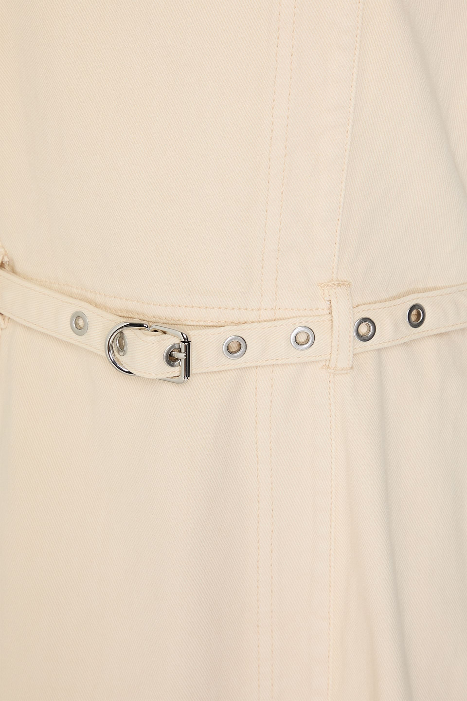 3.1 Phillip Lim Belted Denim Midi Dress In Ecru
