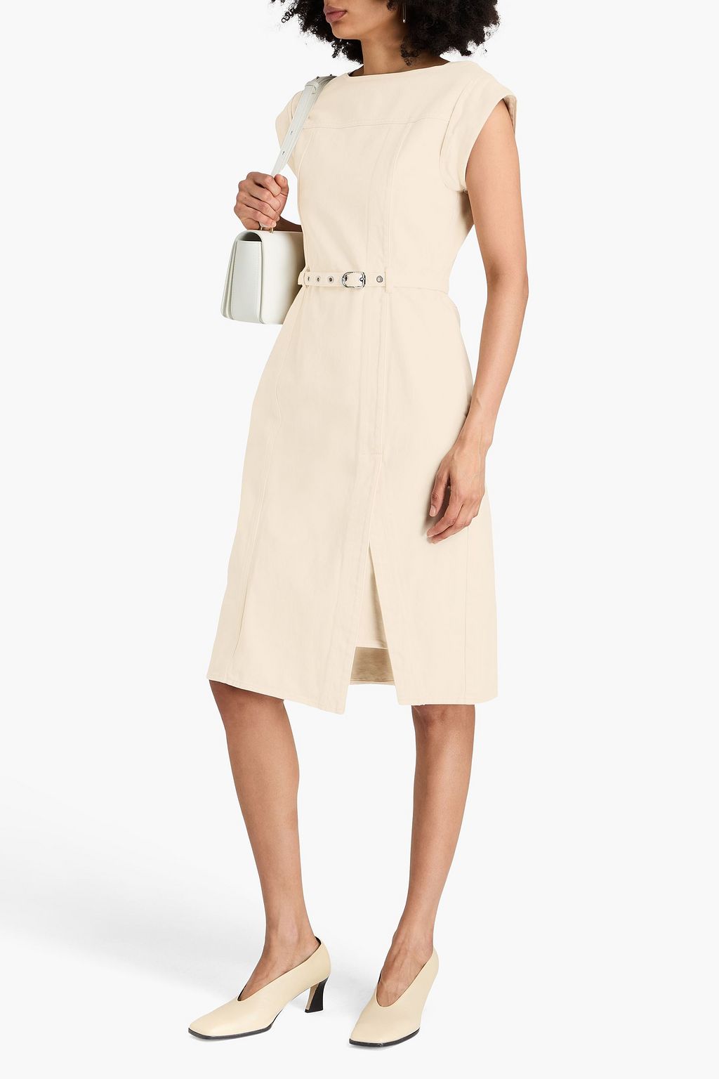 3.1 PHILLIP LIM Belted denim midi dress