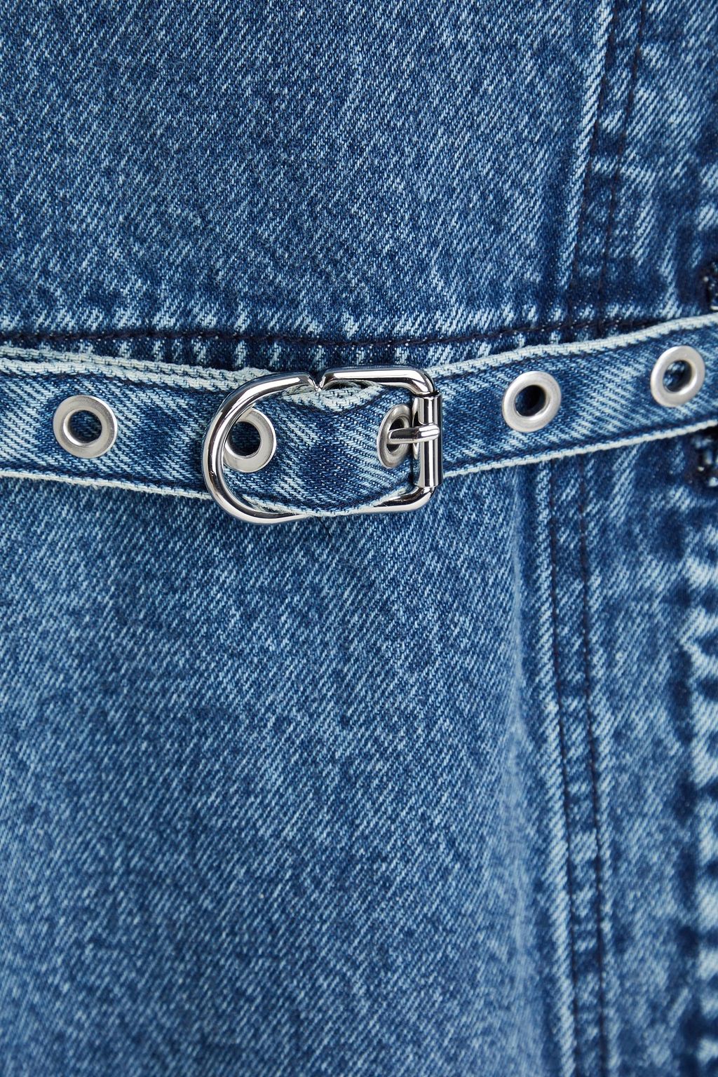 3.1 PHILLIP LIM فستان متوسط الطول من الدنيم وبحزام