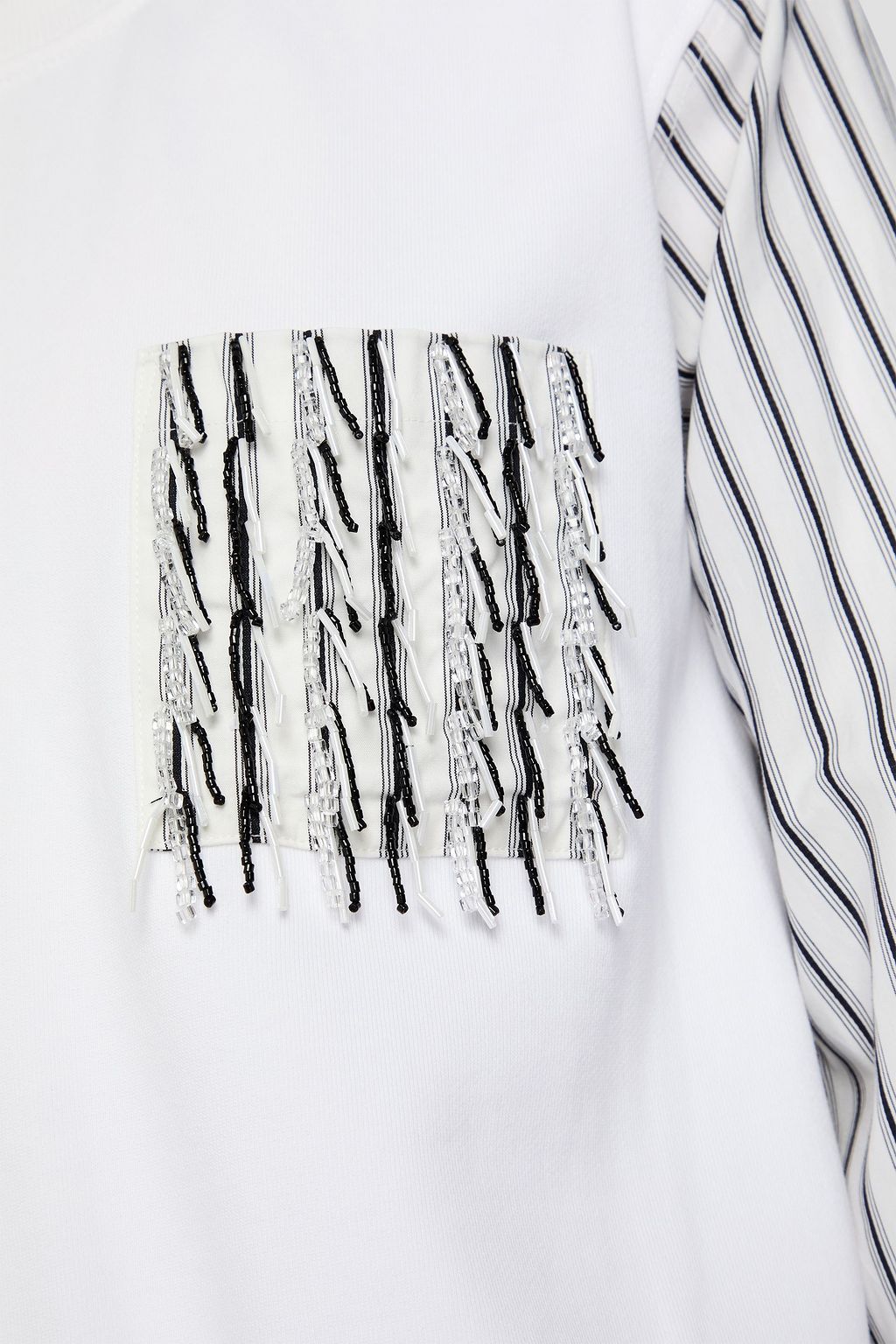 3.1 PHILLIP LIM Striped French cotton-terry and poplin top