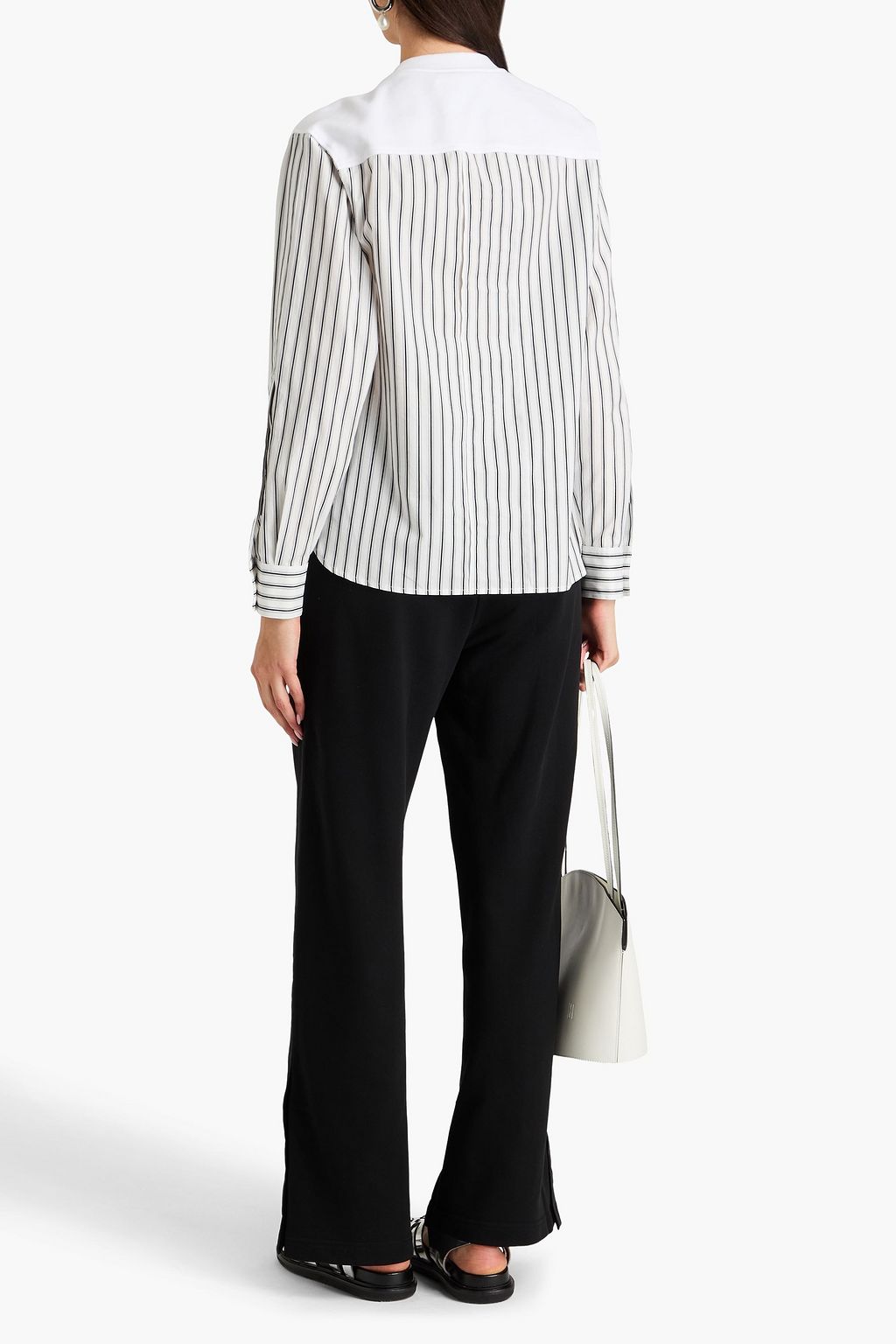 3.1 PHILLIP LIM Striped French cotton-terry and poplin top