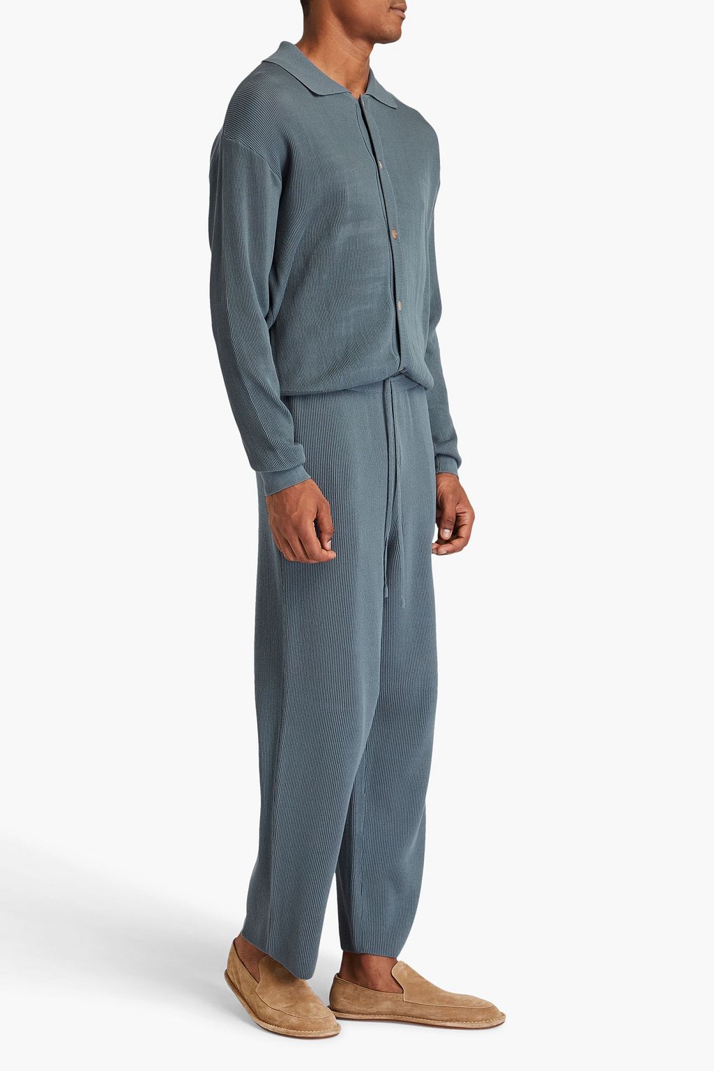 LE 17 SEPTEMBRE Ribbed cotton-blend drawstring sweatpants