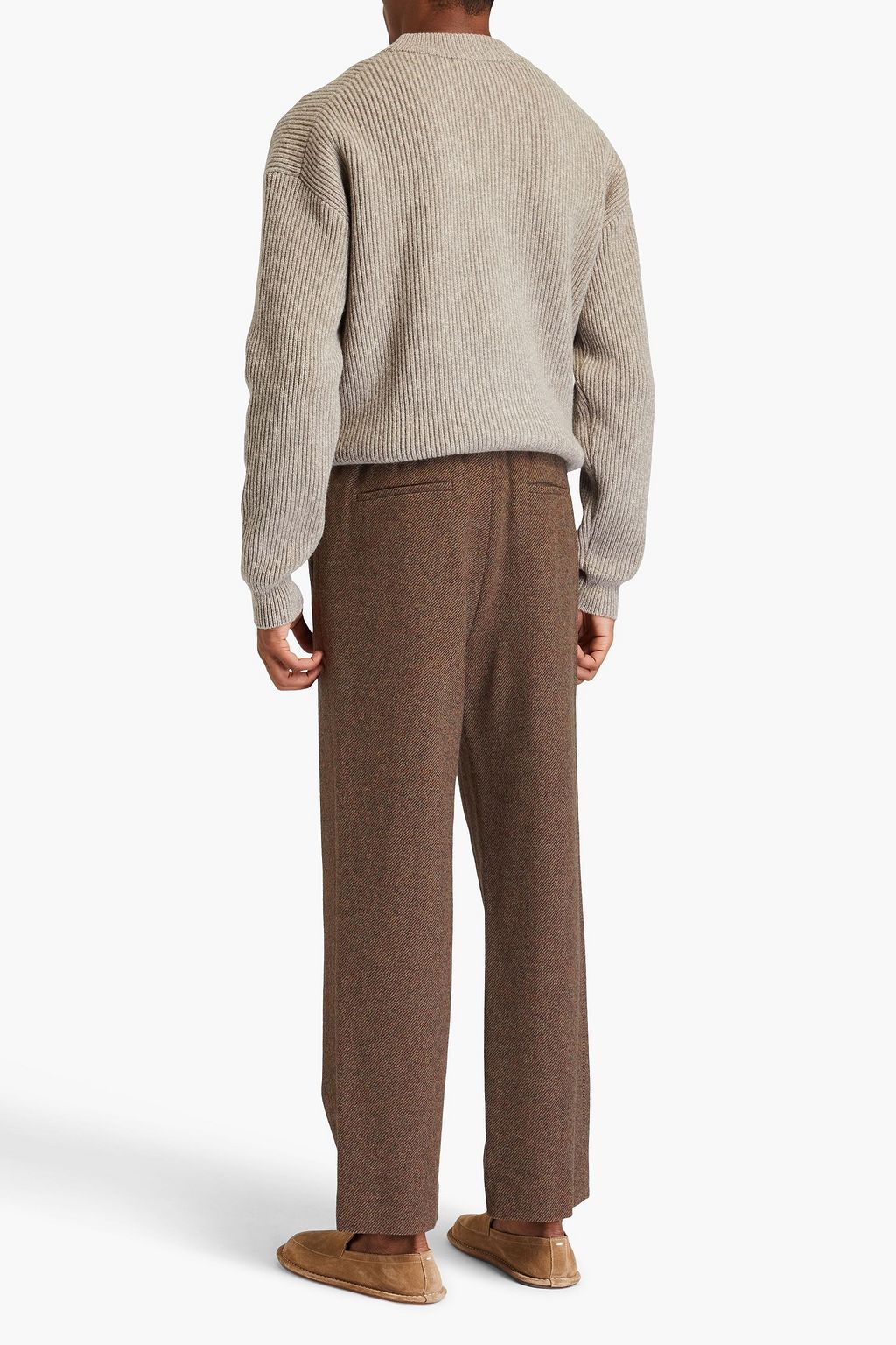 LE 17 SEPTEMBRE Wool-flannel drawstring pants