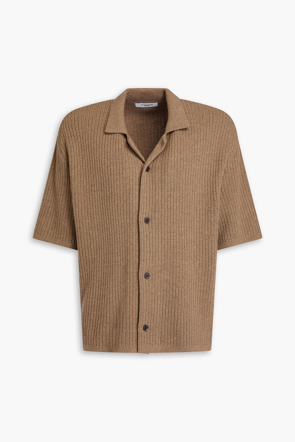 Le 17 Septembre Ribbed-knit Shirt In Light Brown