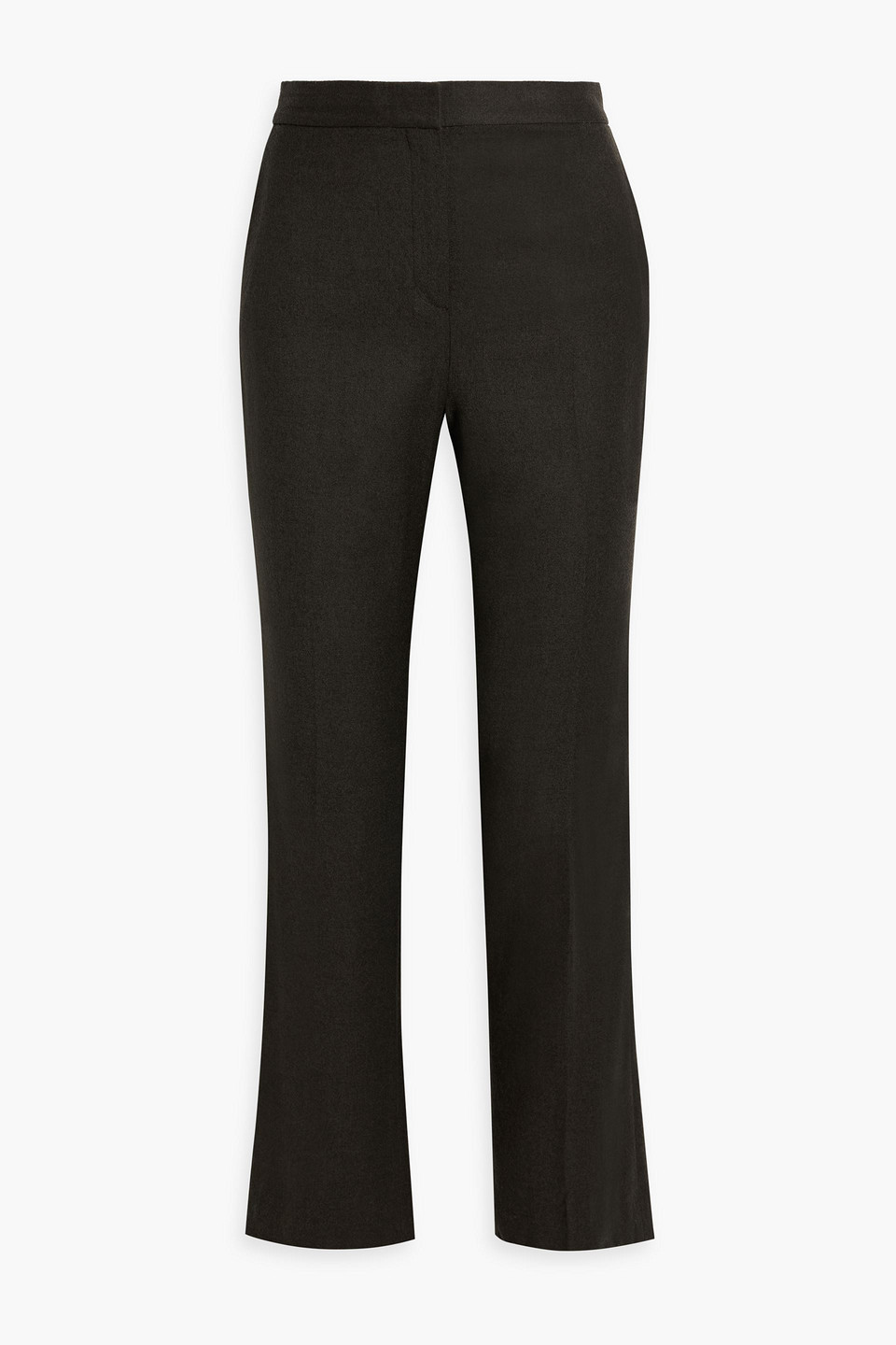 Wool-felt straight-leg pants