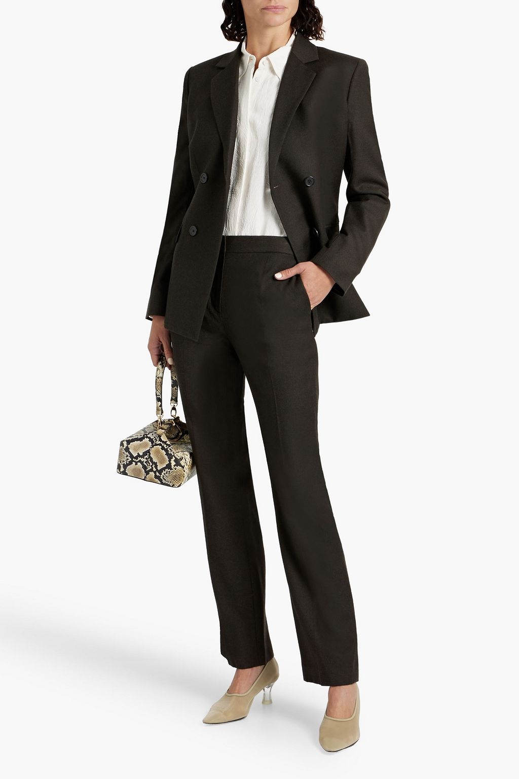 THEORY Double-breasted wool-felt blazer
