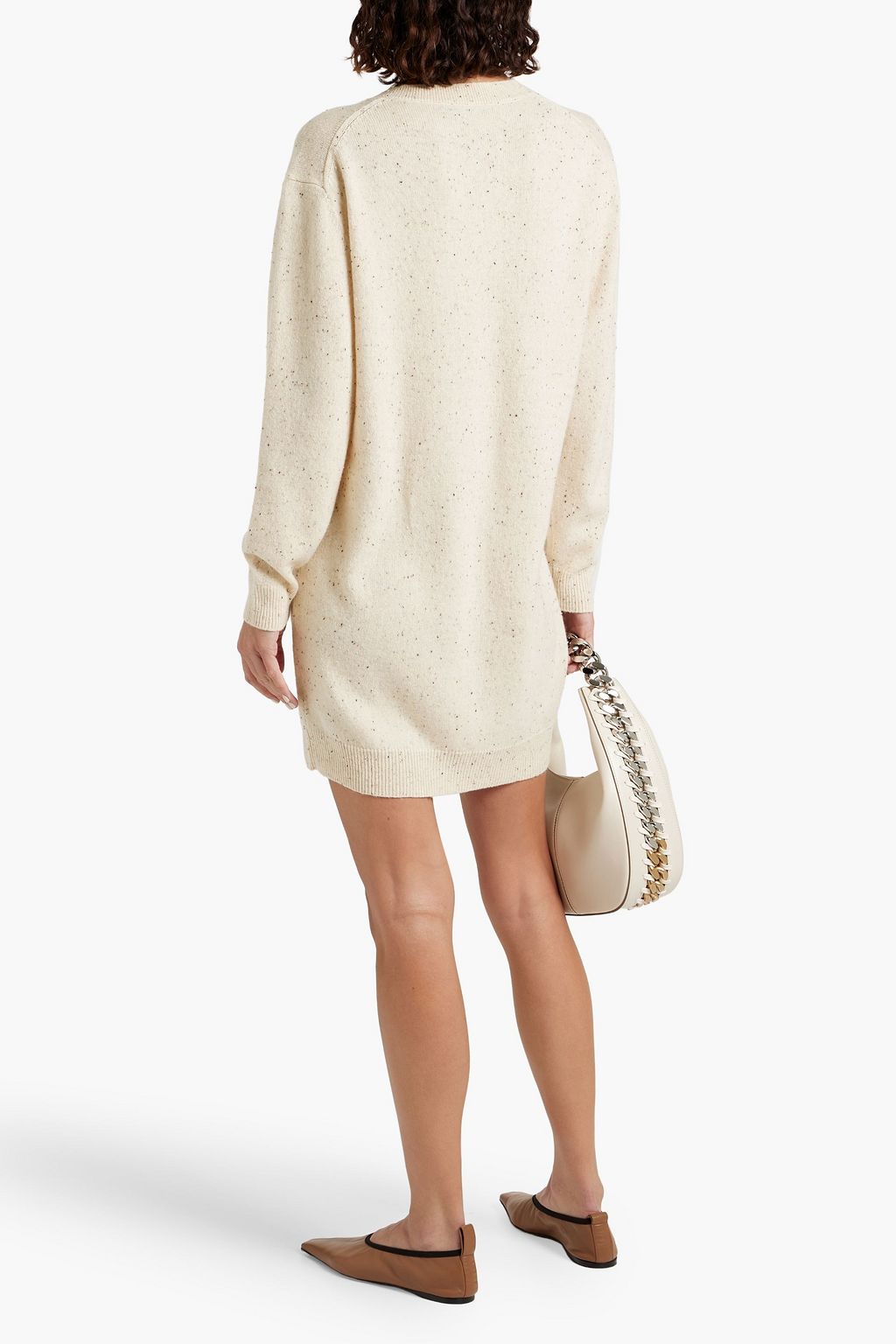 THEORY Donegal wool and cashmere-blend mini dress