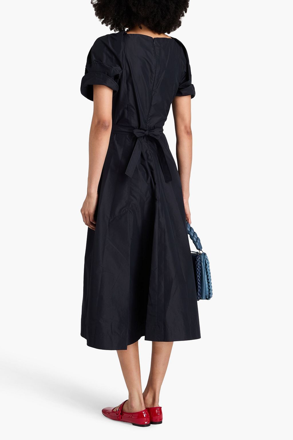 3.1 PHILLIP LIM فستان متوسط الطول من قطن بوبلين